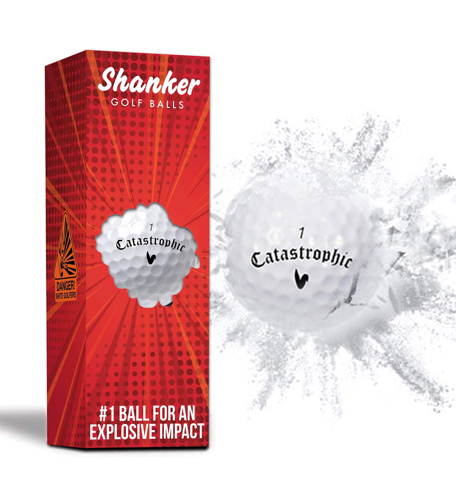 Shanker Golf Exploding Balls - Sleeve of 3 Funny Prank Balls for Golfers - Buy Online on GoSupps.com