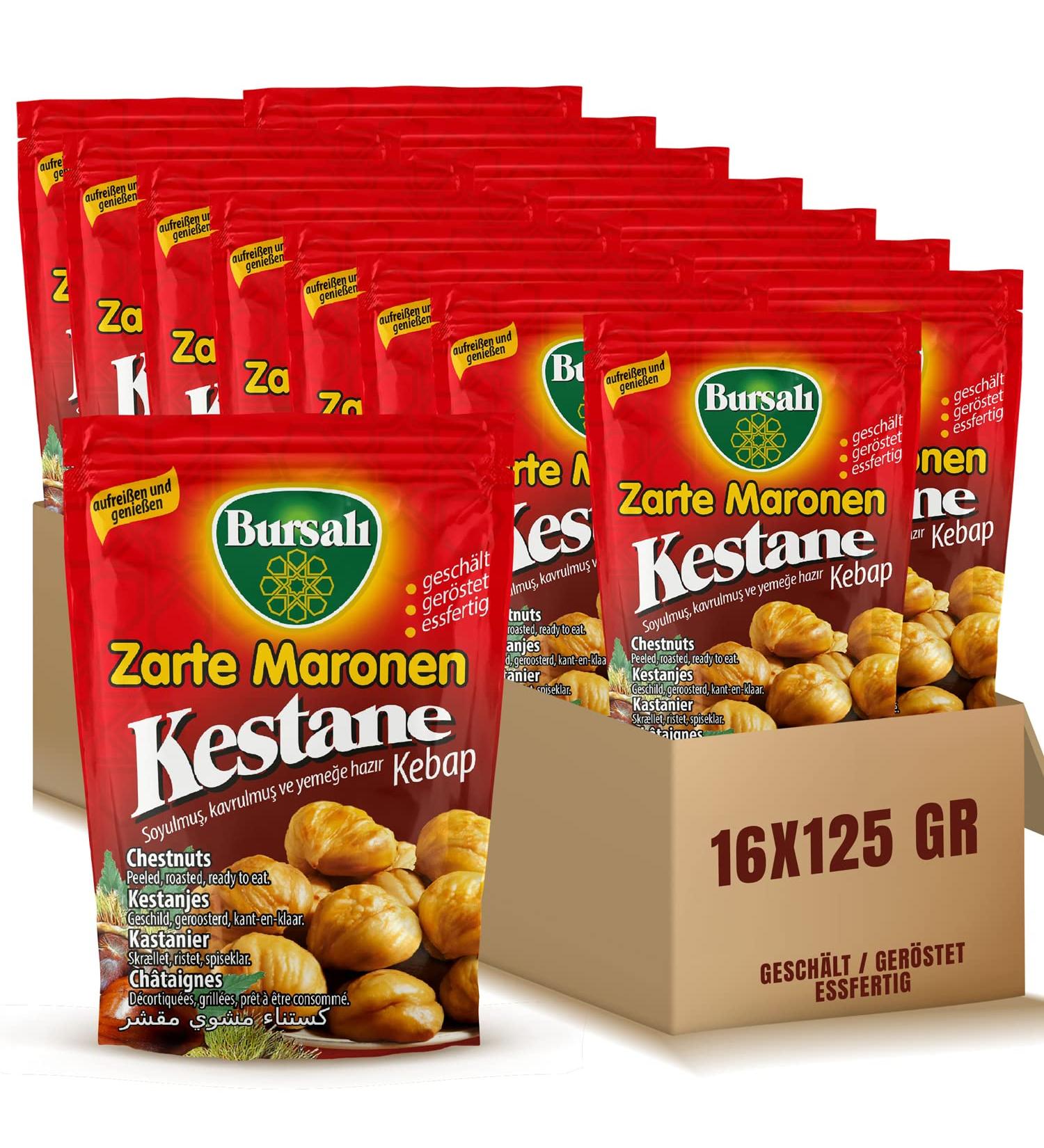 Buy 16x My Bazar Set Tender Roasted Sweet Chestnuts - Ready to Eat International Shipping - Buy Online on GoSupps.com