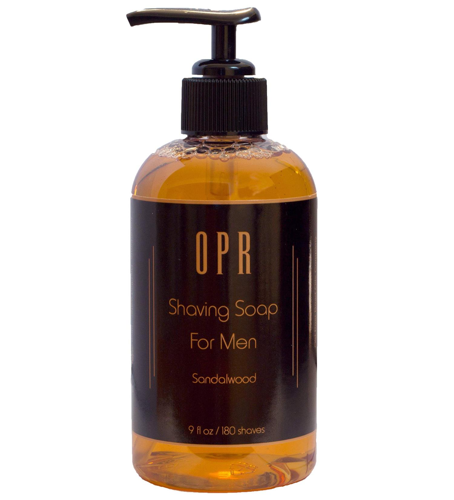 OPR Sandalwood Shave Soap: Foam-Free Shaving Cream for Men with Superior Lubrication, Smooth Skin, Great Scent, Up to 180 Shaves - No Bowl Needed - Buy Online on GoSupps.com
