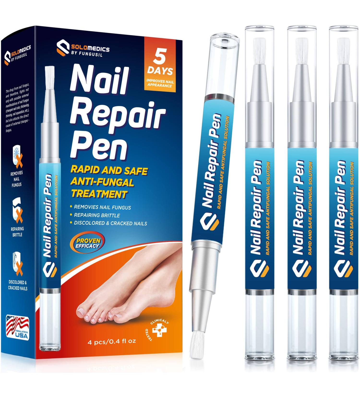 Solomedics Cure Repair Pens - Rapid Nail Therapy for Toes & Fingers - 5-day Effective Remedy - Healthy Toenails Healing - Buy Online on GoSupps.com