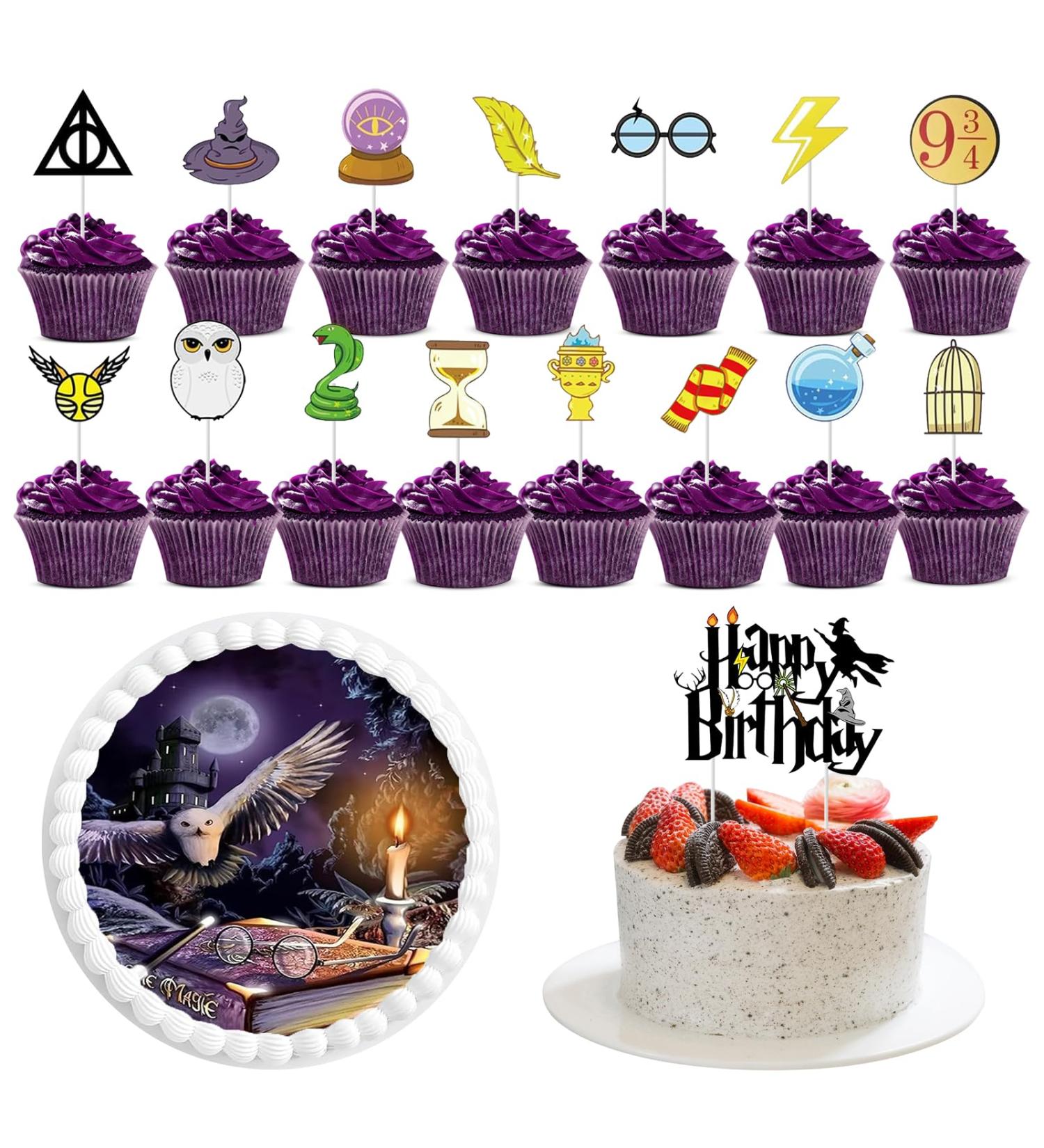 Cartoon Cupcake Topper VOCDEMERI 17-Piece Cartoon Cake Topper Set with 16 Cupcake Cake Decorations + 1 Cake Topper Decoration Cupcake Topper Birthday Cake Decoration for Children Party Birthday - Buy Online on GoSupps.com