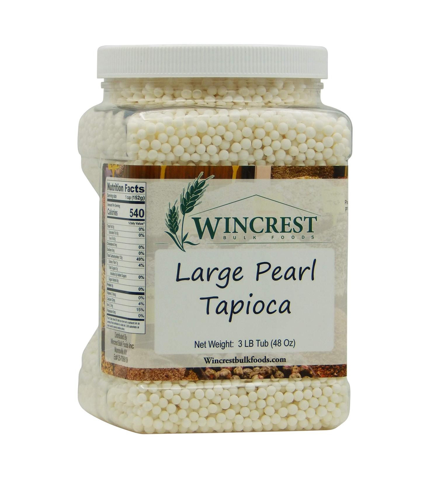 Large Pearl Tapioca - 3 lb Tub: Premium Quality Tapioca Pearls for Pudding, Bubble Tea, & Desserts - Buy Online on GoSupps.com