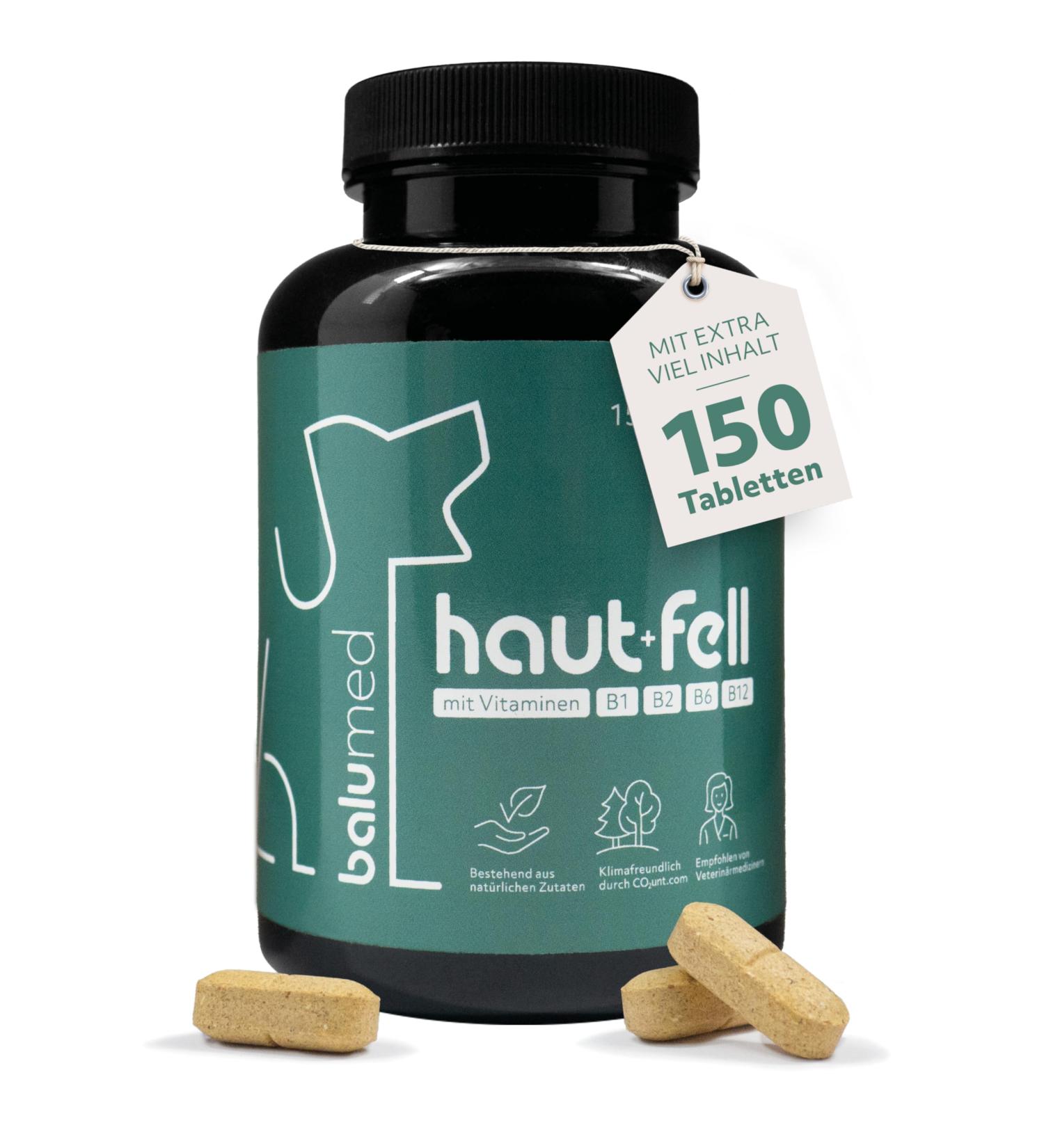 Balumed Skin + Fur for Dogs - 150 Tablets for Dermatosis & Hair Loss | Enhanced with Brewers Yeast MSM & Vitamins - Buy Online on GoSupps.com