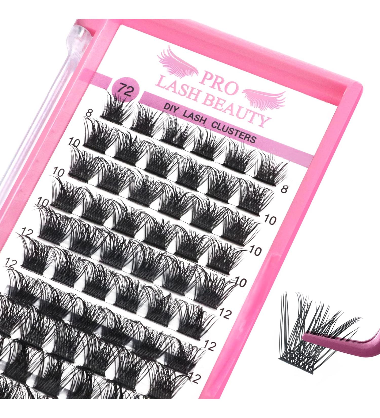 Volume Wispy Lash Clusters 72 Pcs 8-16mm | DIY Eyelash Extensions | Reusable & Comfortable | Volume-C-8-16mm Mix - Buy Online on GoSupps.com