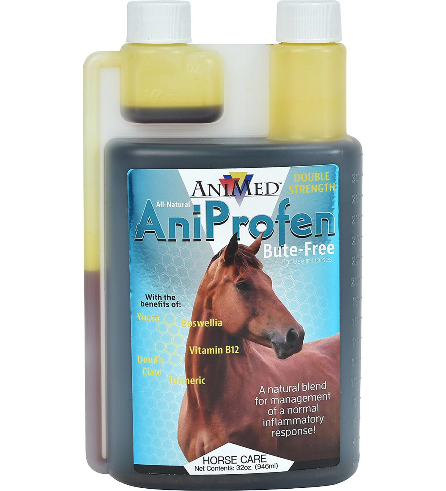 ANIMED All Natural Aniprofen - Bute-Free Liquid Double Strength Anti-Inflammatory Horse Joint Supplement Horse Supplies Horse Supplement 32oz