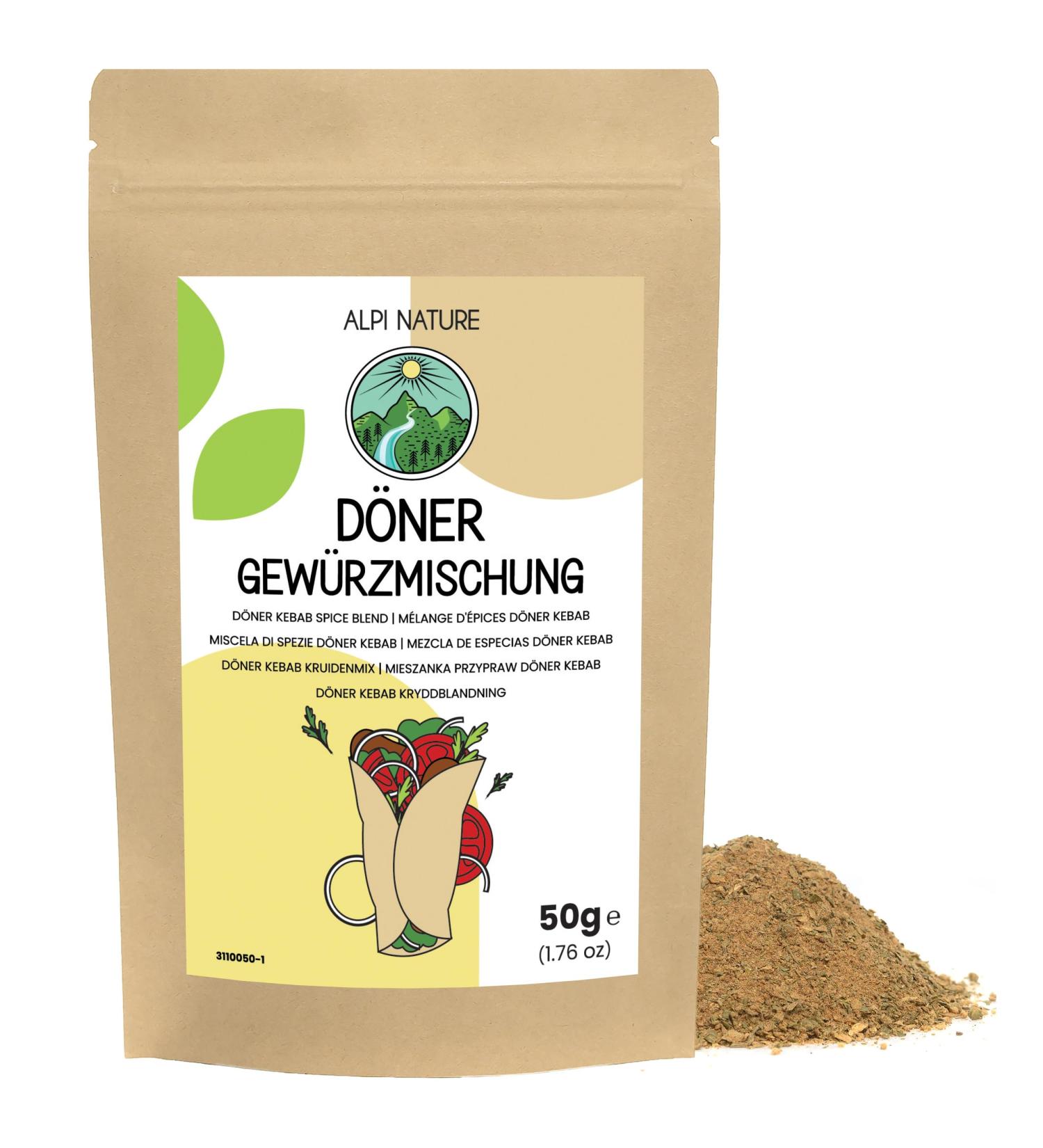  Alpi Nature Alpi Nature D ner Kebab Spice Mix 50g Spice Mix for Doner Kebab Chicken and Lamb - Buy Online on GoSupps.com