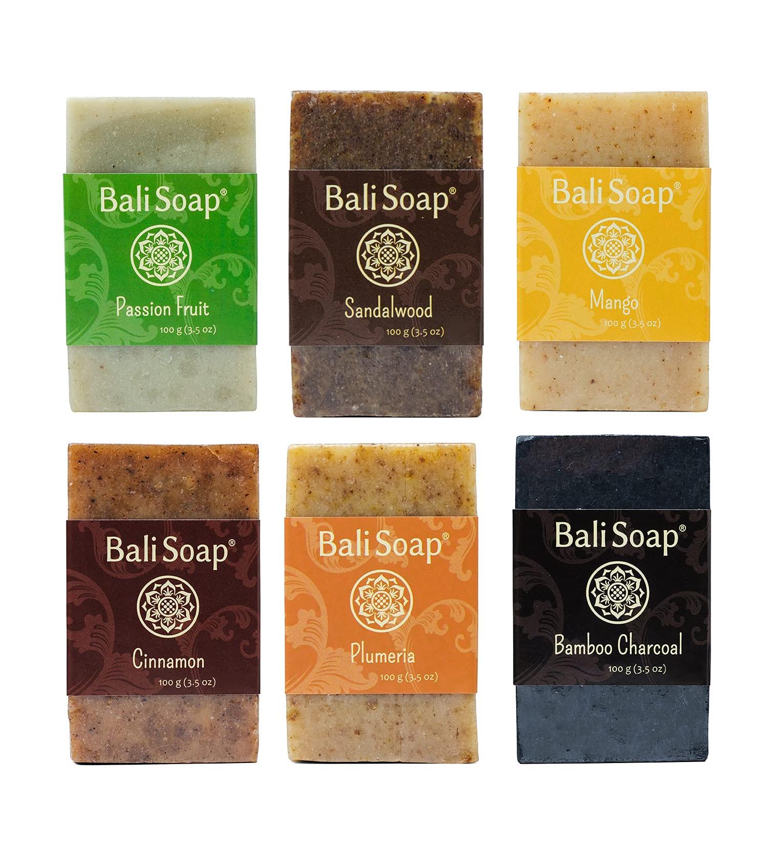 Bali Soap Orange Collection - All Natural Handmade Vegan Bar Soap for Men & Women - 6pc Variety Scent Set - 3.5oz each - Buy Online on GoSupps.com