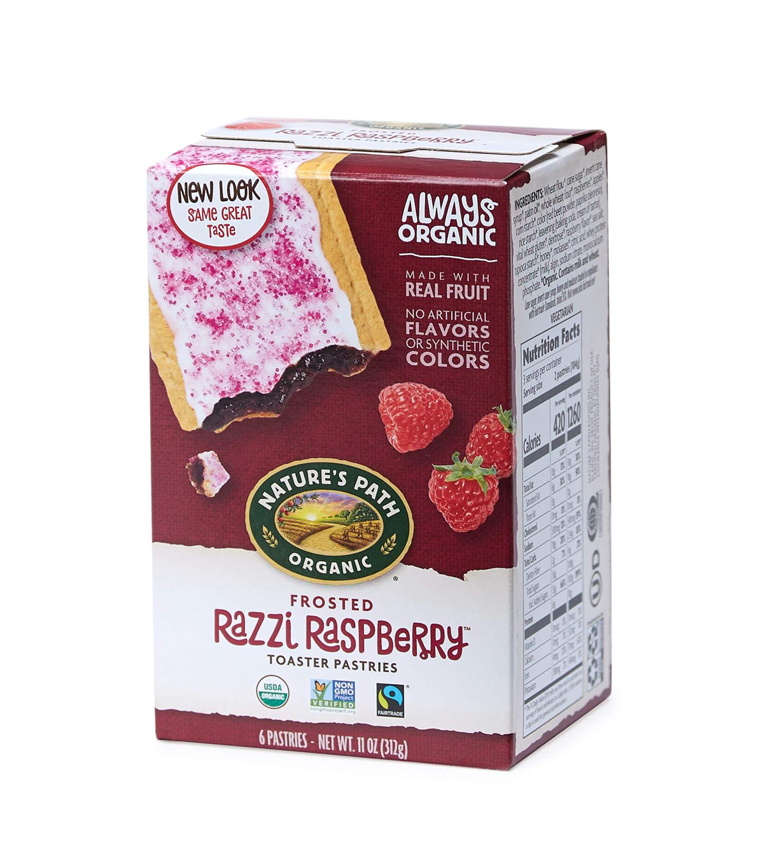 Nature's Path Frosted Razzi Raspberry Toaster Pastries - Organic & Healthy, 11oz Box (Pack of 12) - Buy Online on GoSupps.com