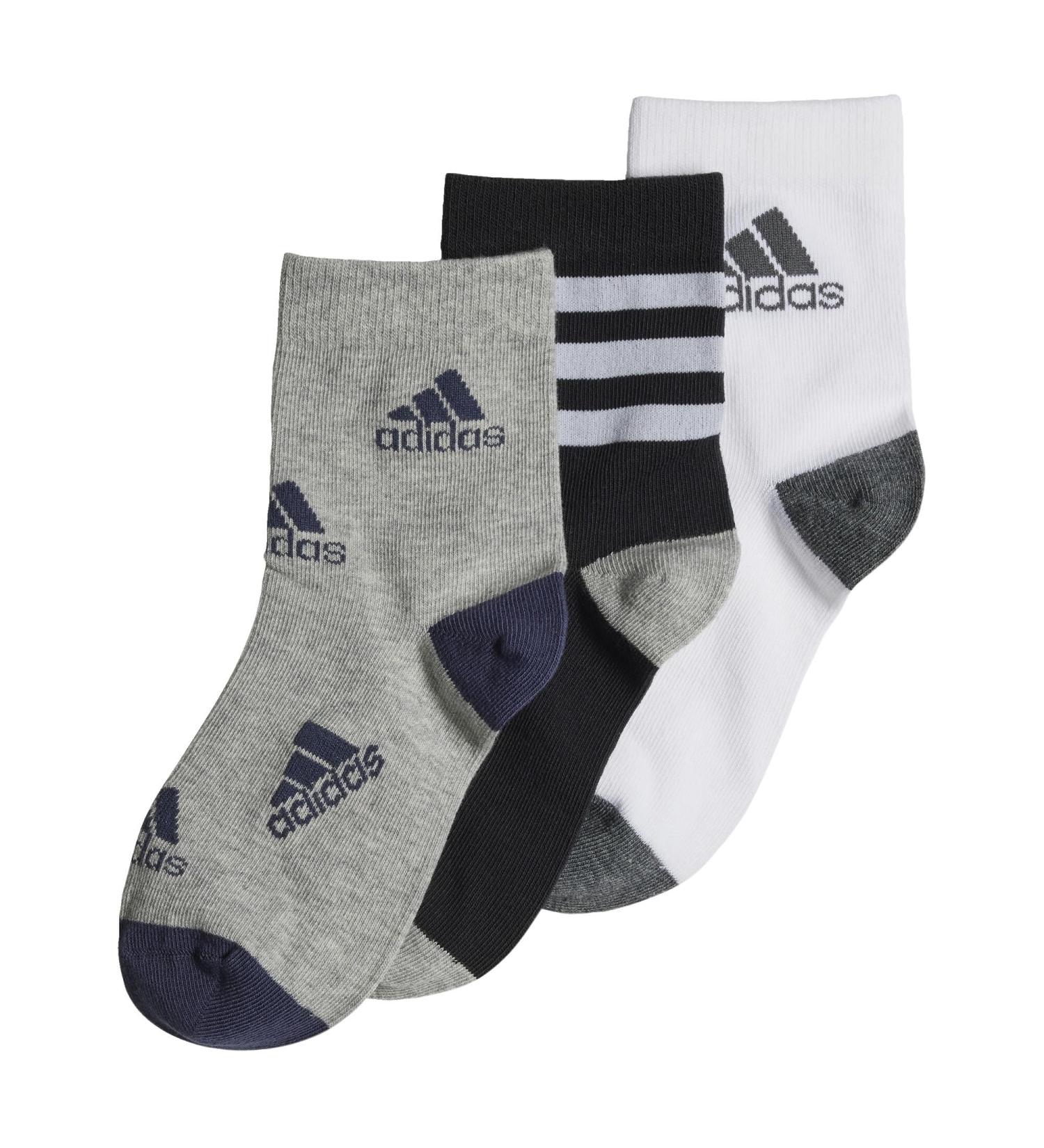 adidas Unisex Kids Lk Socks 3pp Socks S Black/White/Medium Grey