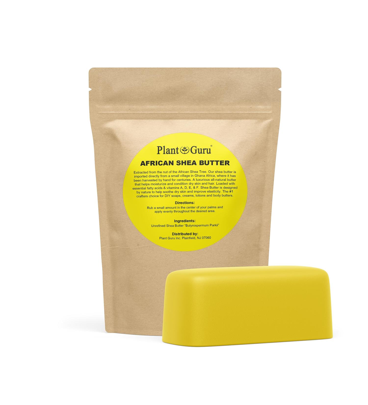 Raw African Shea Butter 1 lb - 100% Pure Natural Unrefined Yellow from Ghana | Ideal Moisturizer for Skin Hair & DIY Projects - Buy Online on GoSupps.com