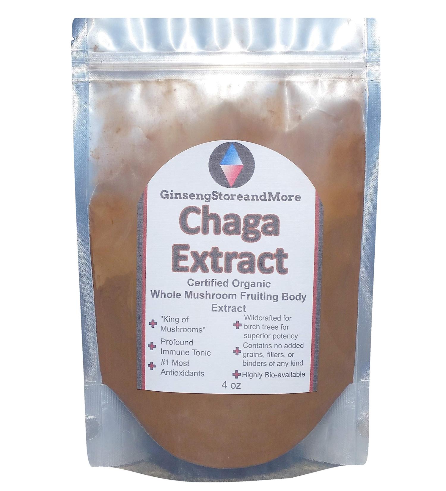 4oz Organic Siberian Chaga Mushroom Extract | 8% Beta-Glucans | Immunity & Energy Support - Buy Online on GoSupps.com