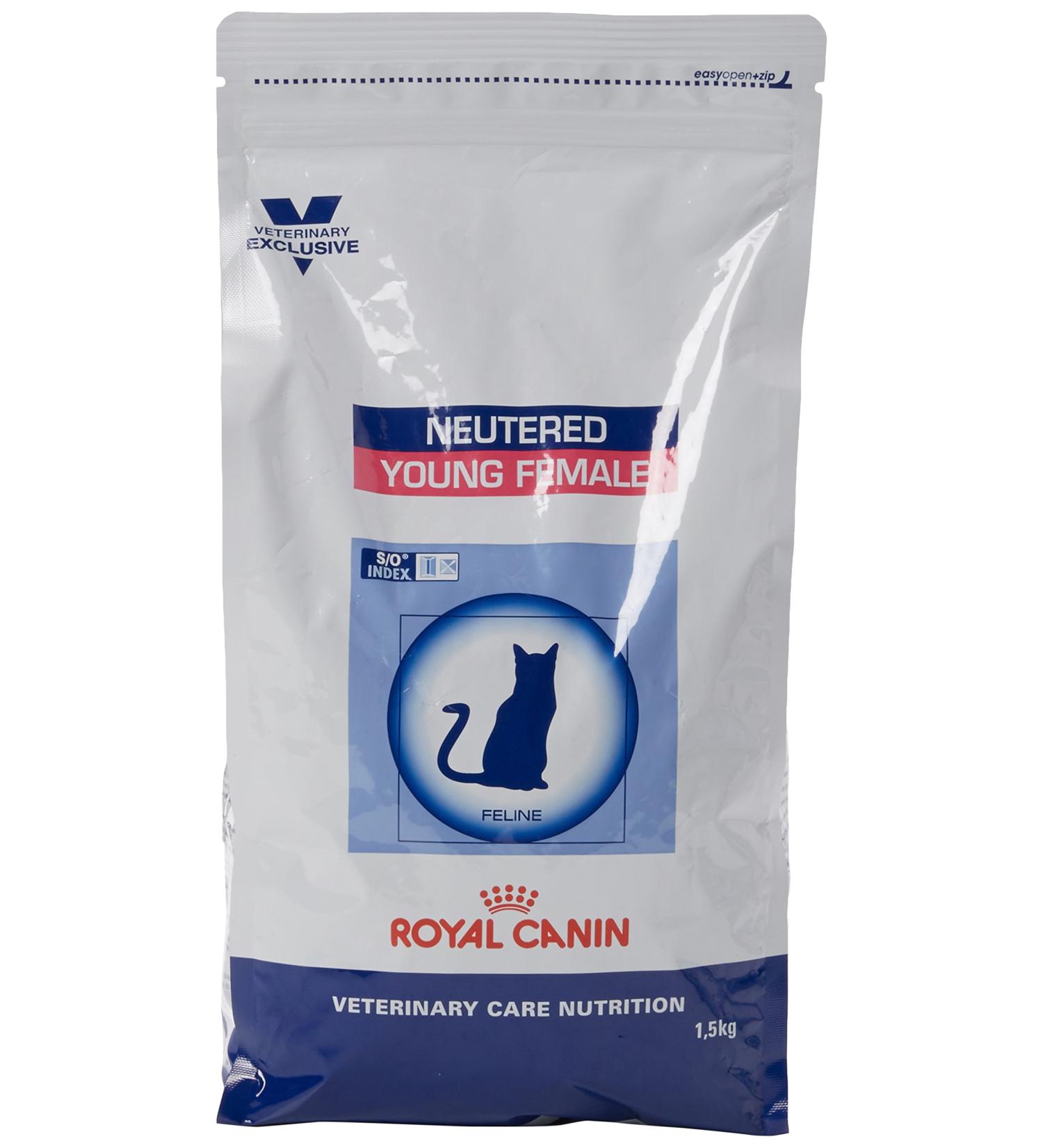 Royal Canin Vet Care Nutrition Cat Food Neutered Young Female 1.5 Kg Chicken 1.5 kg (Pack of 1) - Buy Online on GoSupps.com