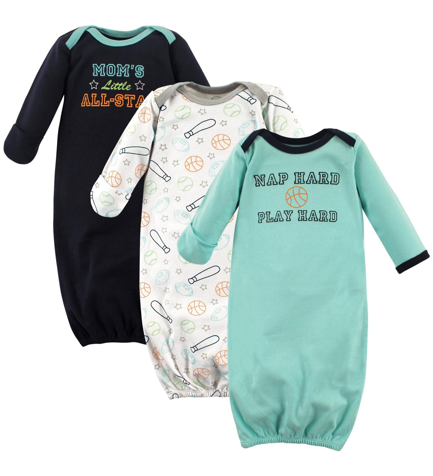 Luvable Friends Baby Girls' Nightgown 0-6 Months Sports