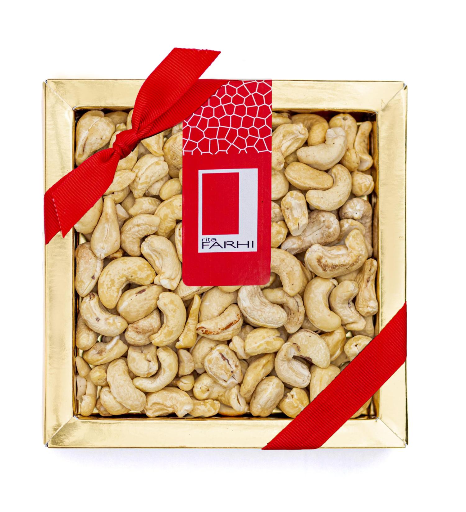 Rita Farhi Cashew Nuts Pieces in a luxury Gift Box 165g - Buy Online on GoSupps.com