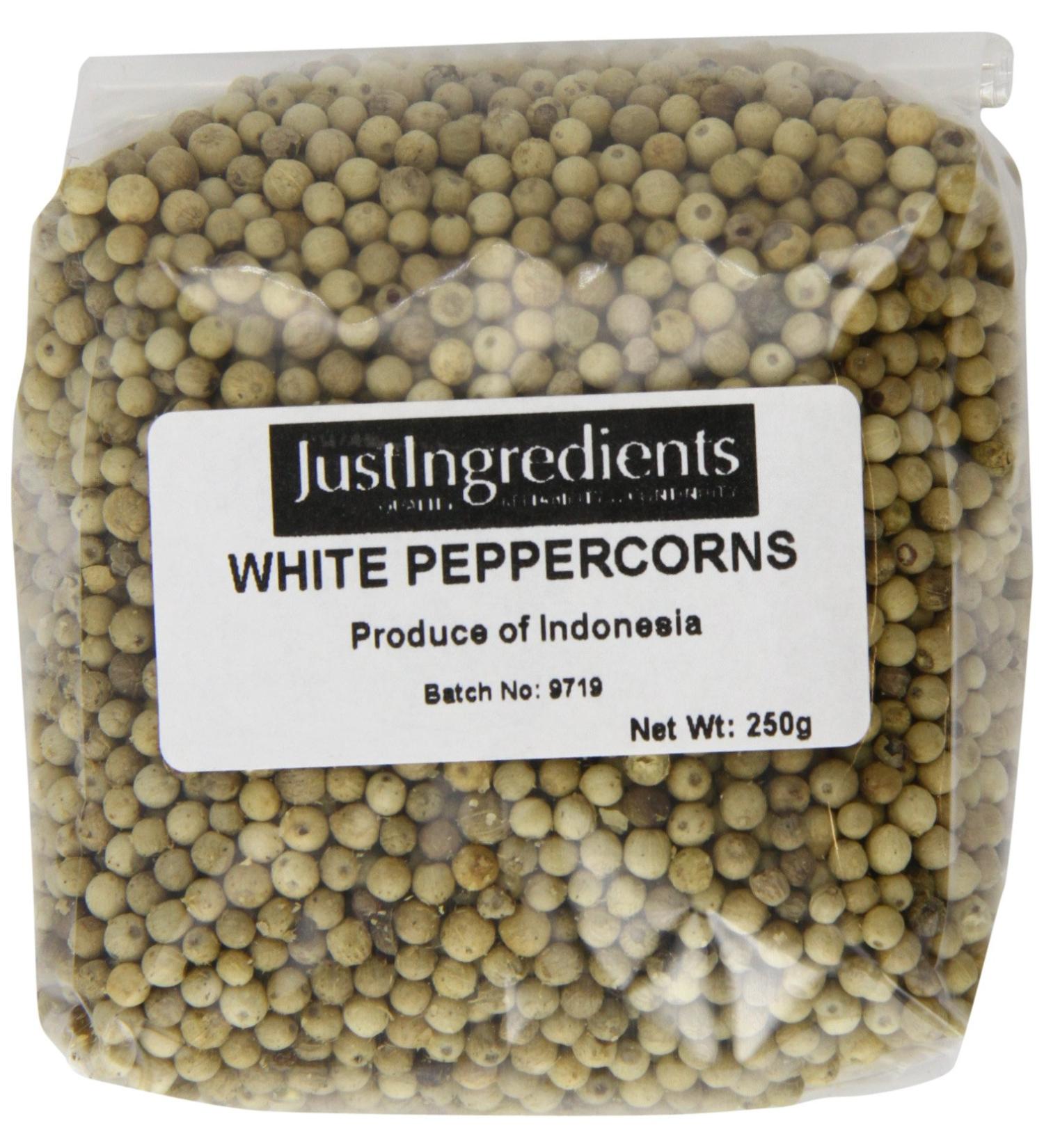 JustIngredients Essential White Pepper Grains 250 g - Pack of 2 - Buy Online on GoSupps.com