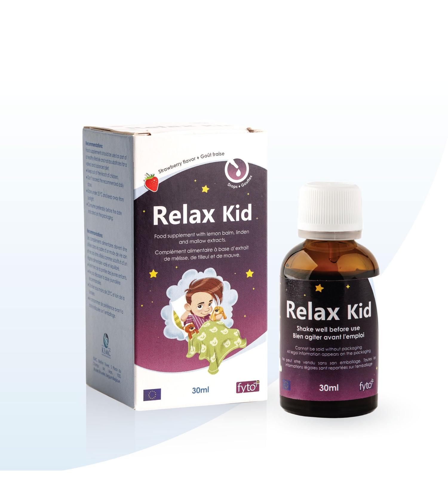 Relax Kid 100% Natural Soothes the Agitation and Promotes Repairing Sleep for Children For Peaceful Nights Quick Action Strawberry Flavor 30 ml Bottle Drops - Buy Online on GoSupps.com