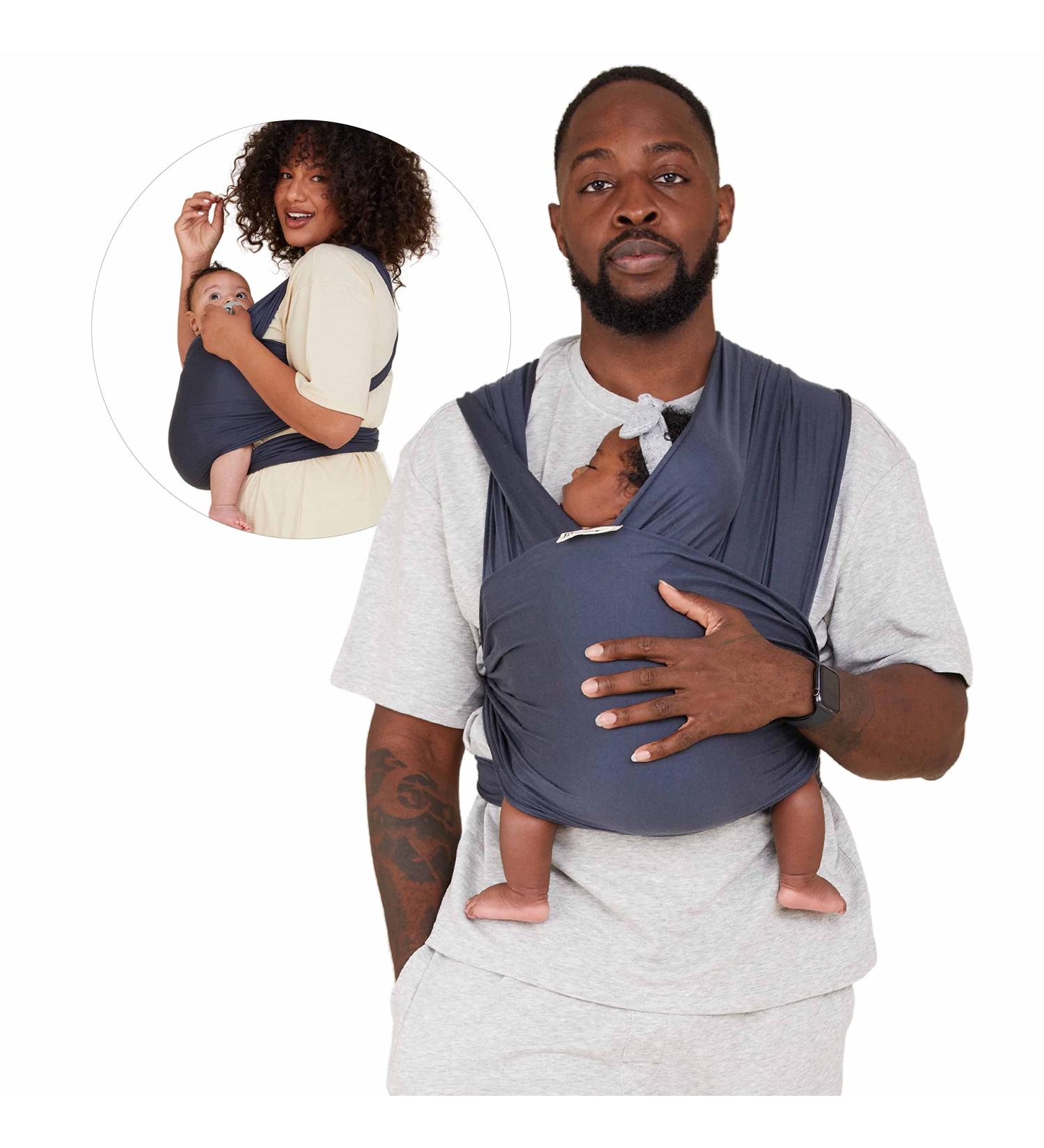 Freerider Co. Stretchy Baby Wrap Carrier | Premium Tencel Fabric | Certified Hip Healthy | Charcoal - Buy Online on GoSupps.com