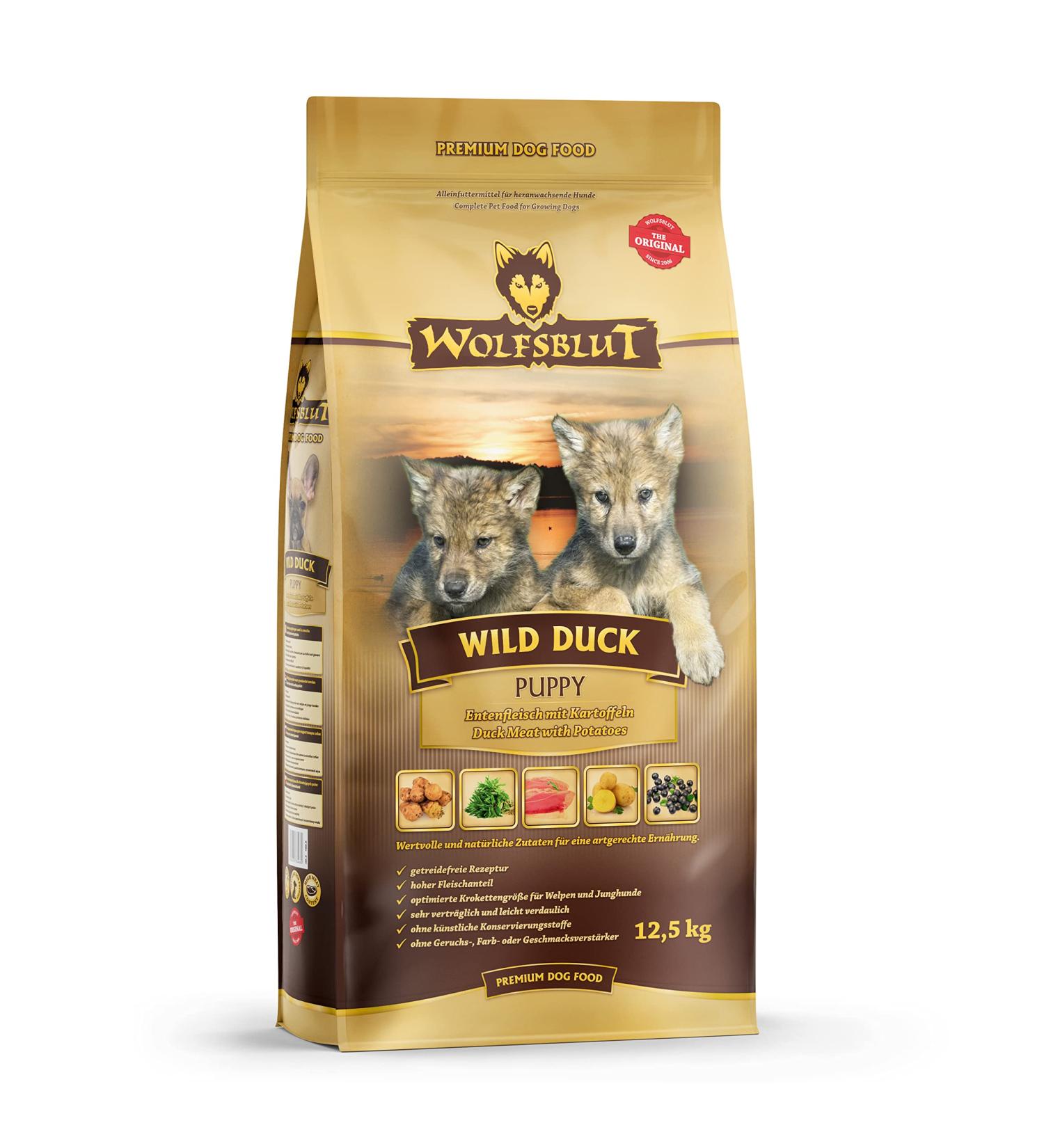 Wolfsblut Wild Duck Puppy 12.5 kg - Buy Online on GoSupps.com