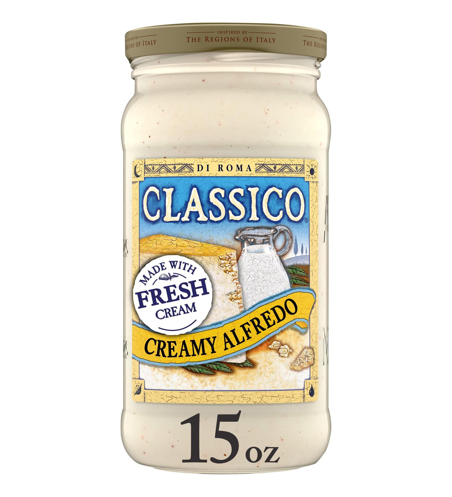Classico Light Creamy Alfredo Pasta Sauce - 15 oz Jar - Buy Online on GoSupps.com
