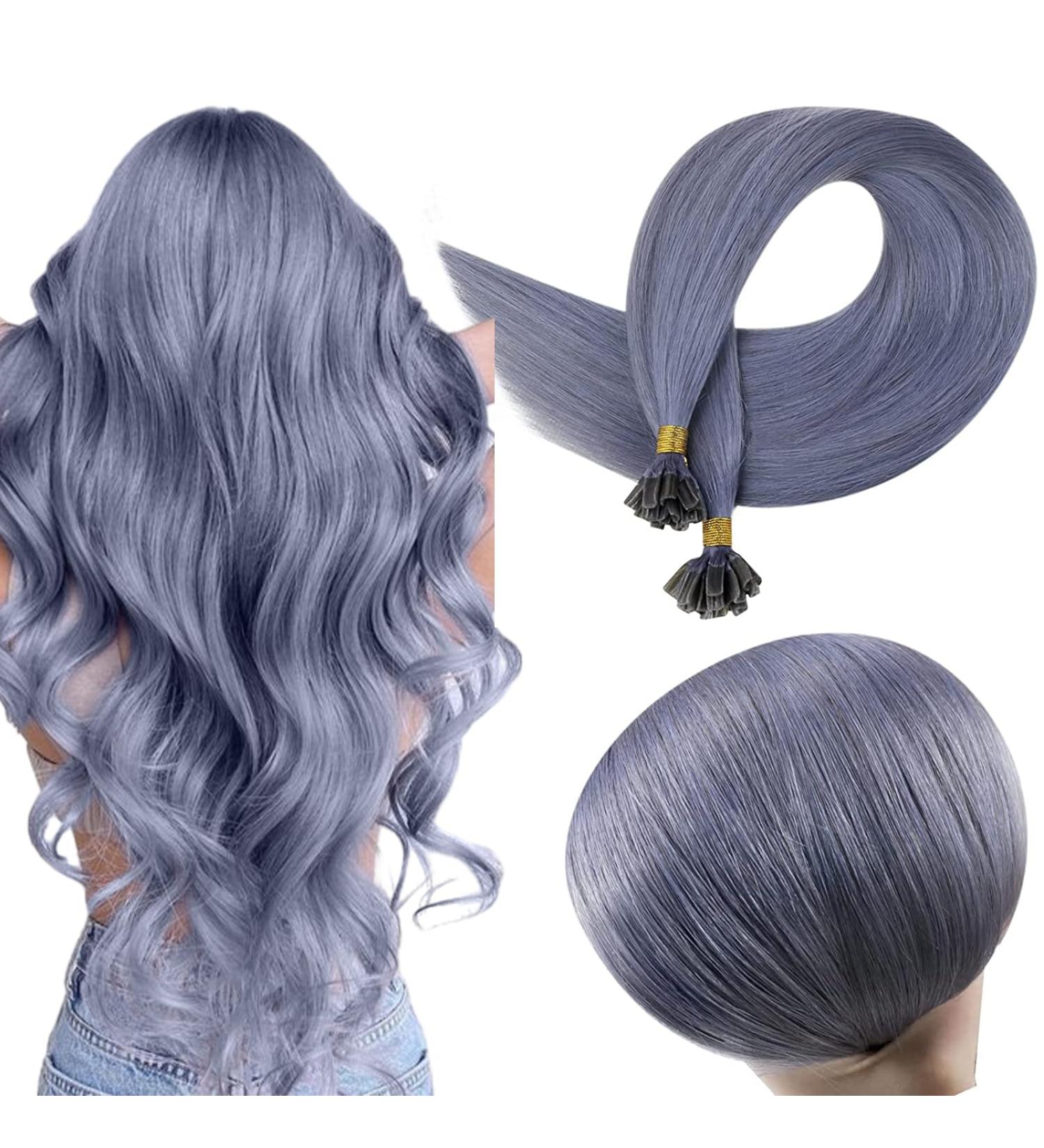 Runature Light Blue Bonding Extensions | 35cm Remy Hair 20g Keratin 25 Strands - #Hellblau - Buy Online on GoSupps.com