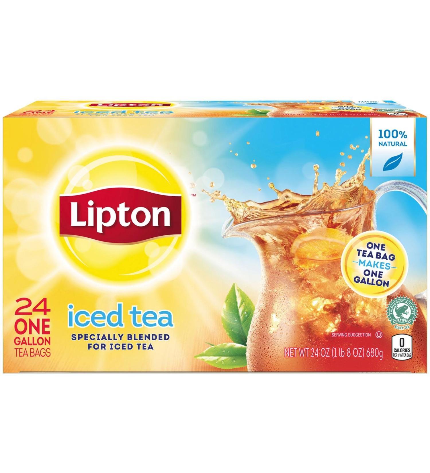 Lipton Gallon Size Tea Bags - Iced Tea Brew - 1 oz - 24 Count