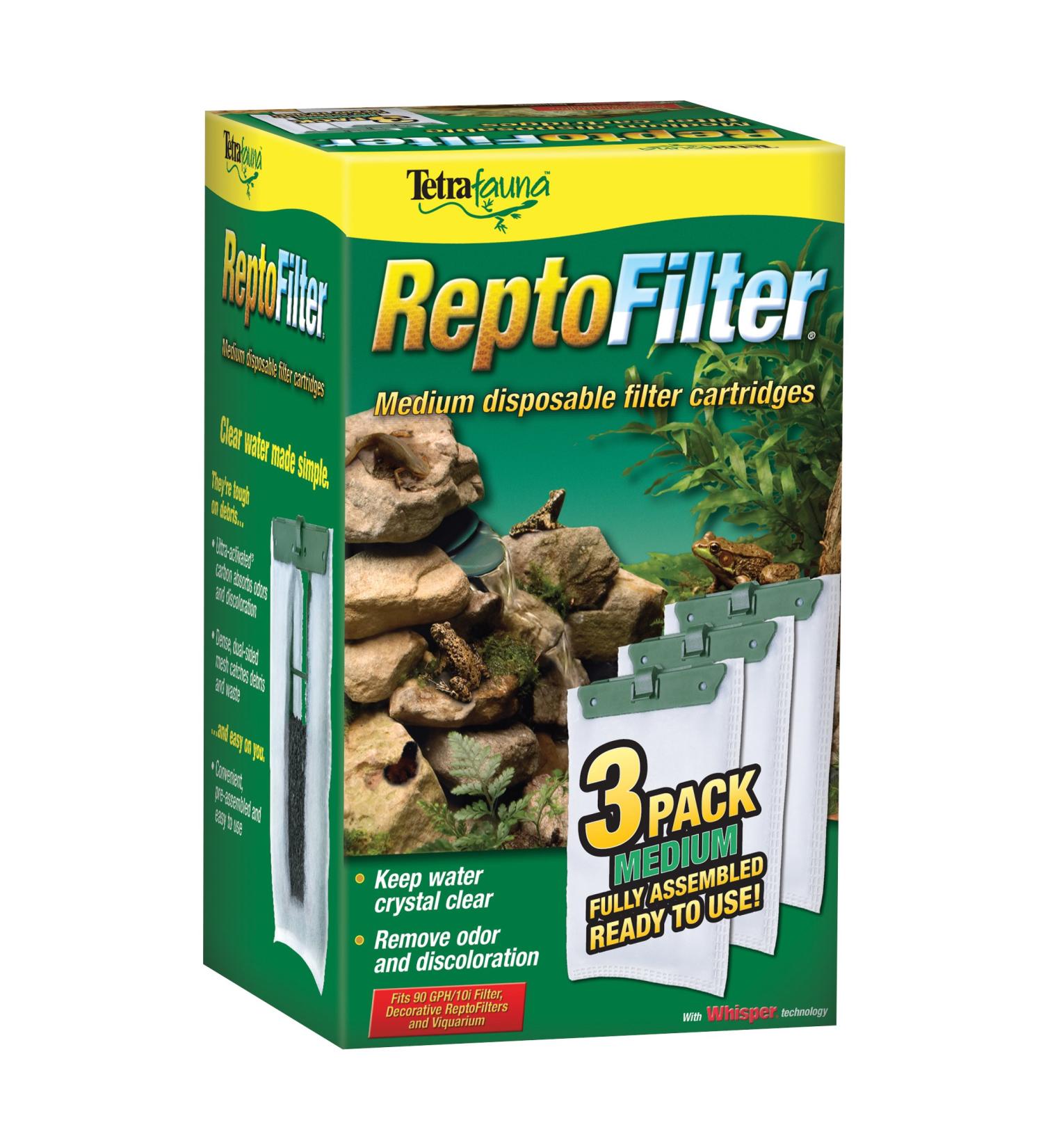 3-Pack Tetra ReptoFilter Cartridges with Whisper Technology - Medium Size - Buy Online on GoSupps.com
