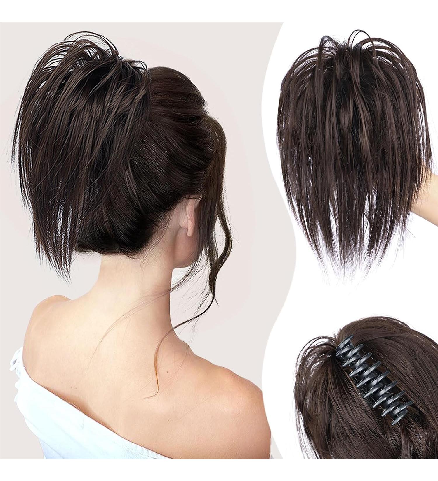 PORSMEER Dark Brown Claw Clip Ponytail Hair Extension - 10 inch - Buy Online on GoSupps.com