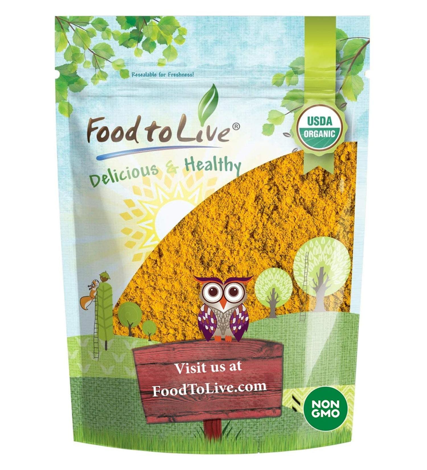 Organic Turmeric Powder 2 Pounds - Non-GMO, Finely Ground, Pure, Kosher, Vegan - Rich in Curcumin - Great for Asian & Middle East Dishes - Fragrant Spice - Bulk Pack of 1 - Buy Online on GoSupps.com