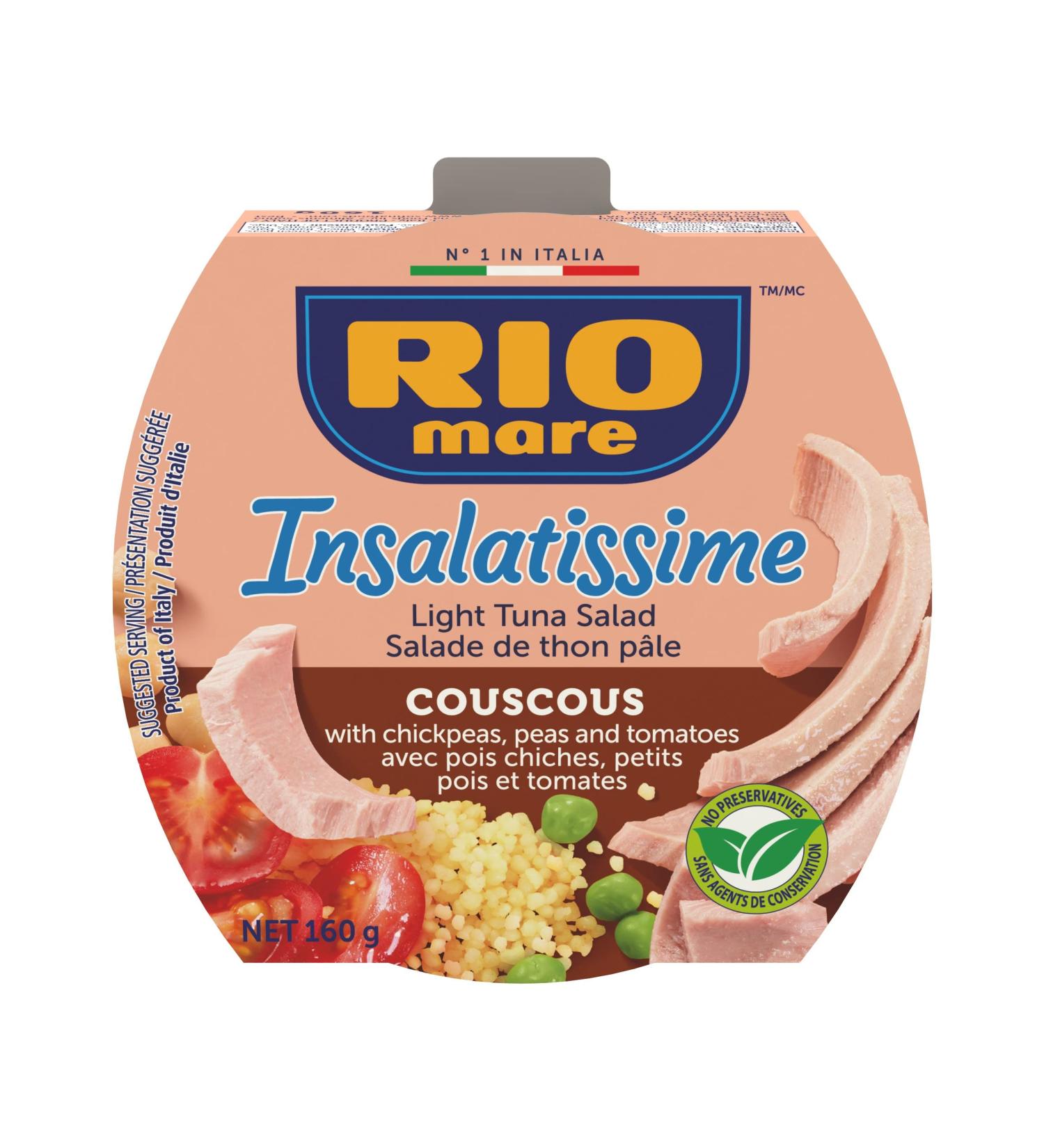 Rio Mare - Insalatissime Tuna Salad - Couscous and Light Tuna - Ready to Eat Salad High in Protein No Preservatives 160g Couscous Salad - Buy Online on GoSupps.com