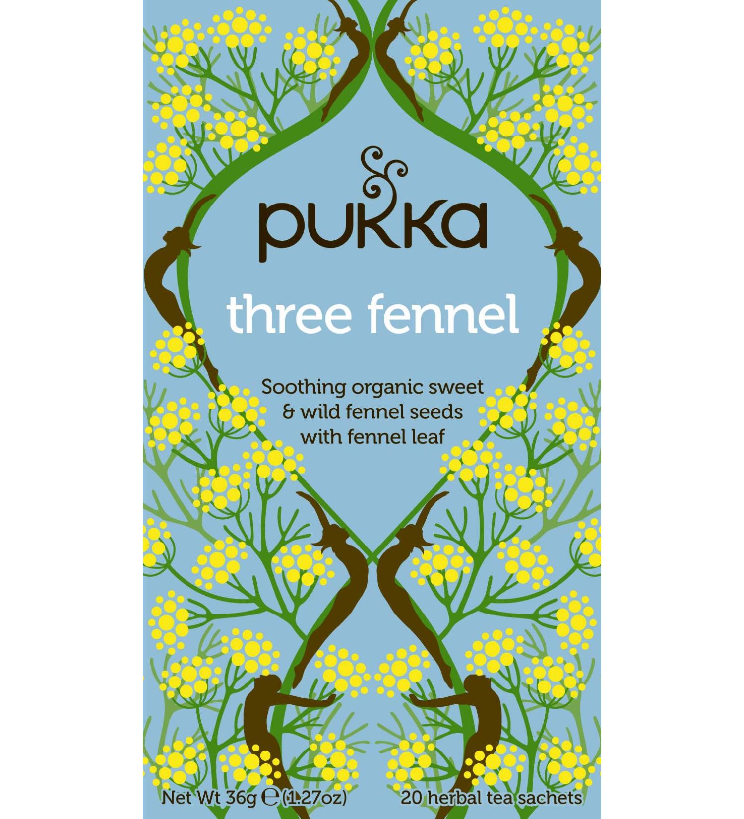 Pukka Organic Three Fennel 20 Teabags - Buy Online on GoSupps.com