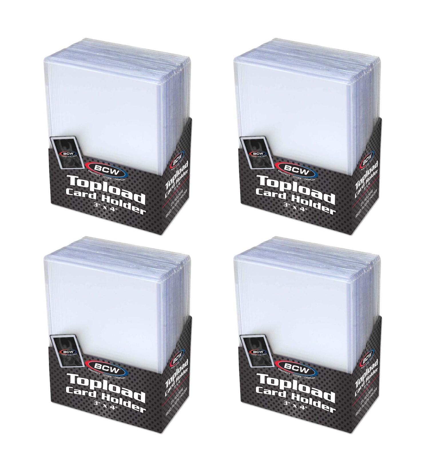 BCW Topload Card Holders for Standard Trading Cards (3x4, 20pt) - 100 Count - Buy Online on GoSupps.com