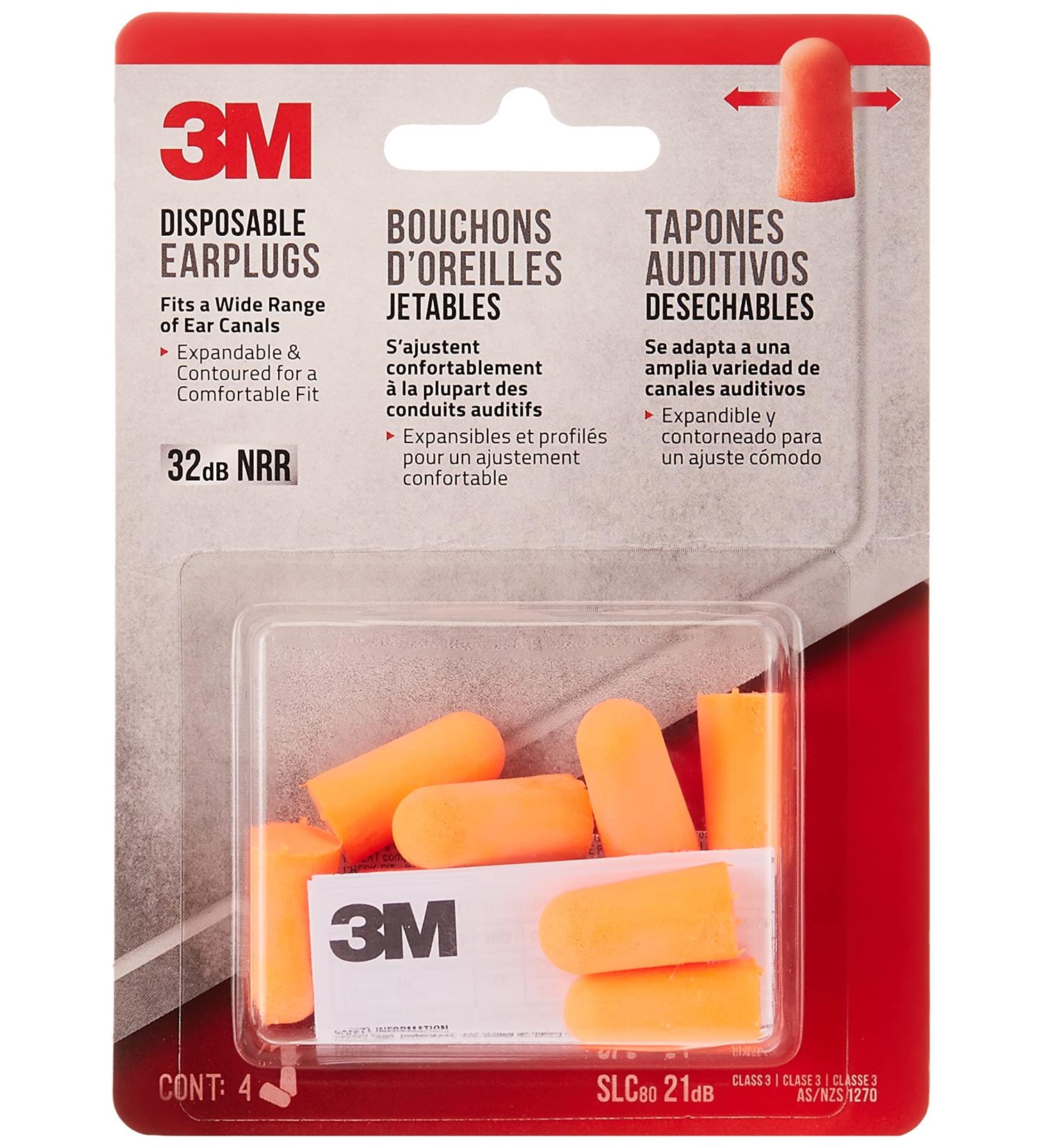 3M Safety Disposable Earplugs 92050-00000T - 4-Pair - Yellow - International Shipping Available - Buy Online on GoSupps.com