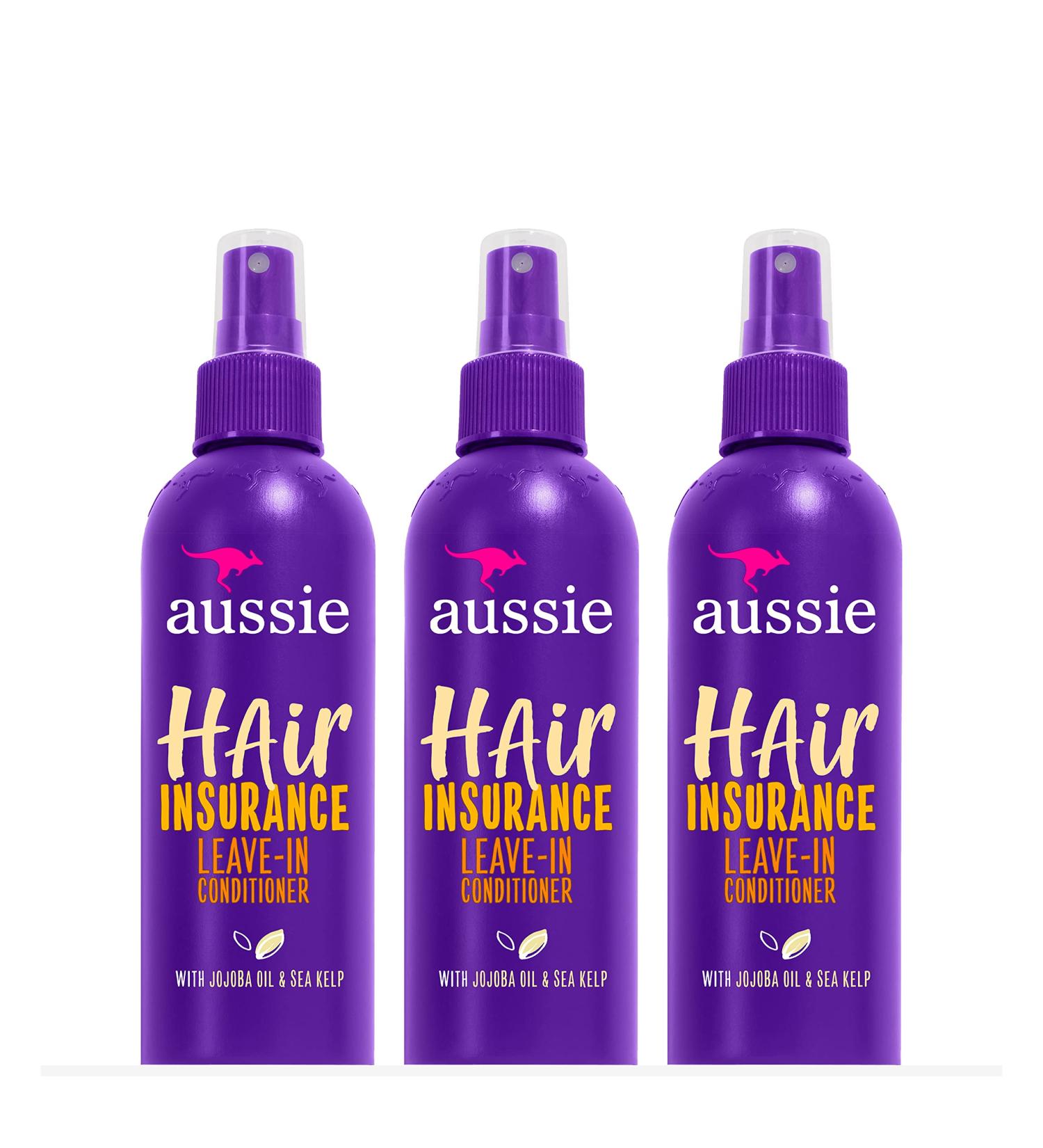 Aussie Leave-In Conditioner Spray Triple Pack with Jojoba & Sea Kelp 8 fl oz - 236ml x3 - Buy Online on GoSupps.com