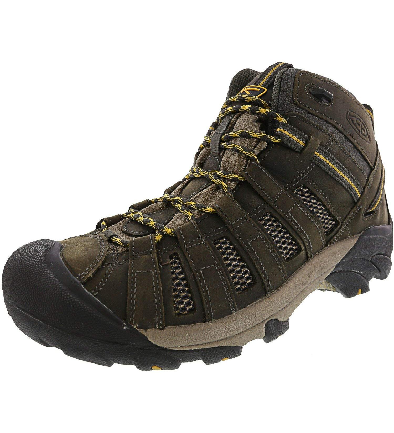 KEEN Men's Voyageur Mid Hiking Boots - Size 12 Raven/Tawny Olive - Buy Online on GoSupps.com