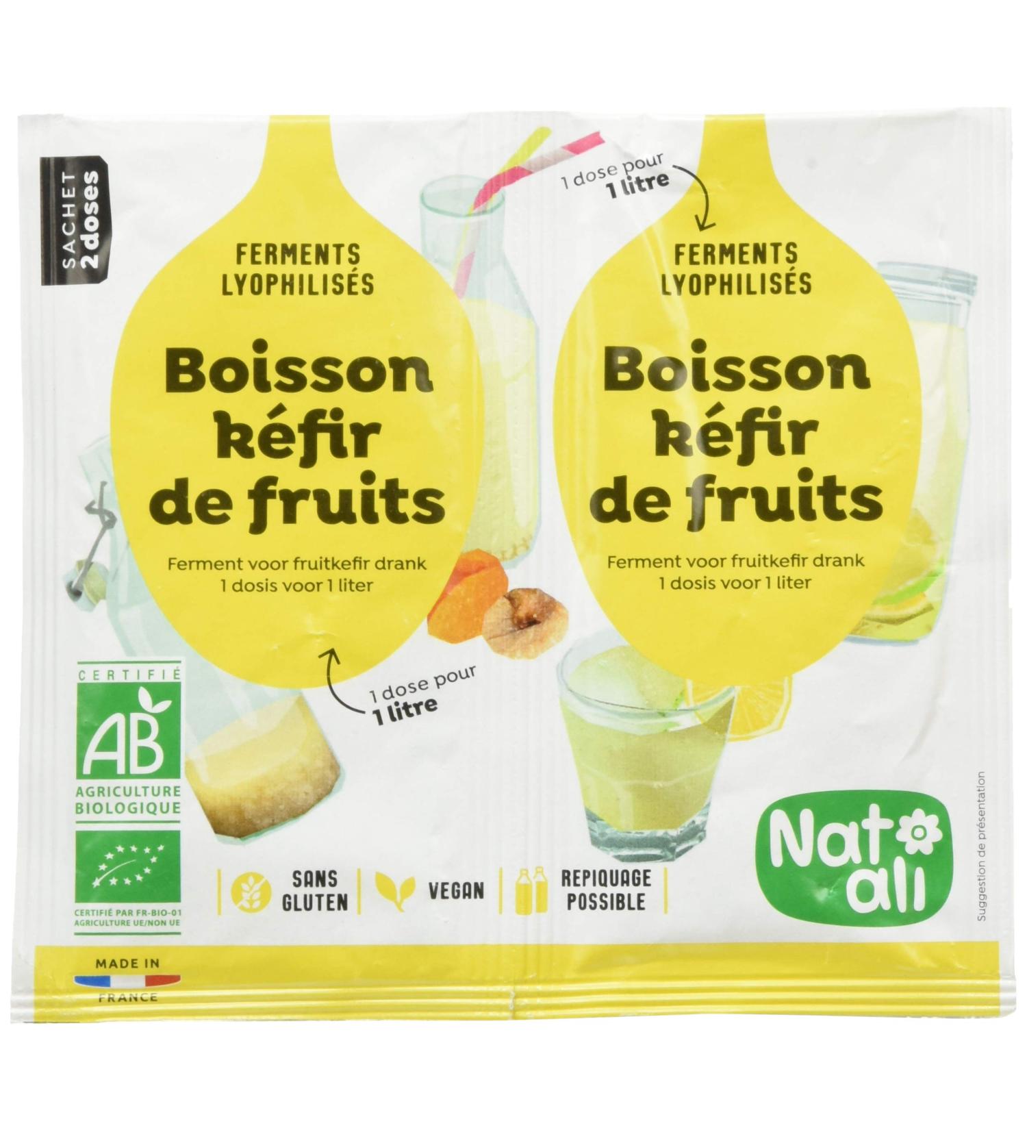 Nat-Ali Ferment for Fruit Kefir Drink 10 g  - Buy Online on GoSupps.com