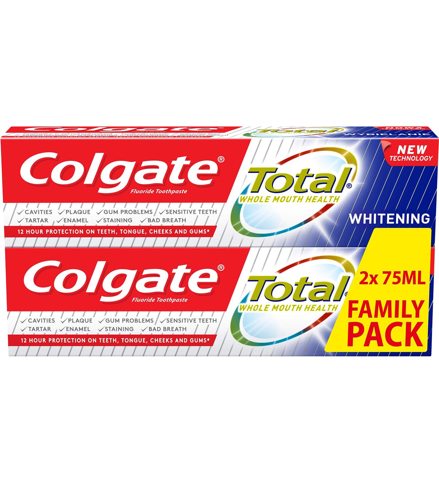 Colgate Total Original Whitening toothpaste 2x 75 ml - Buy Online on GoSupps.com