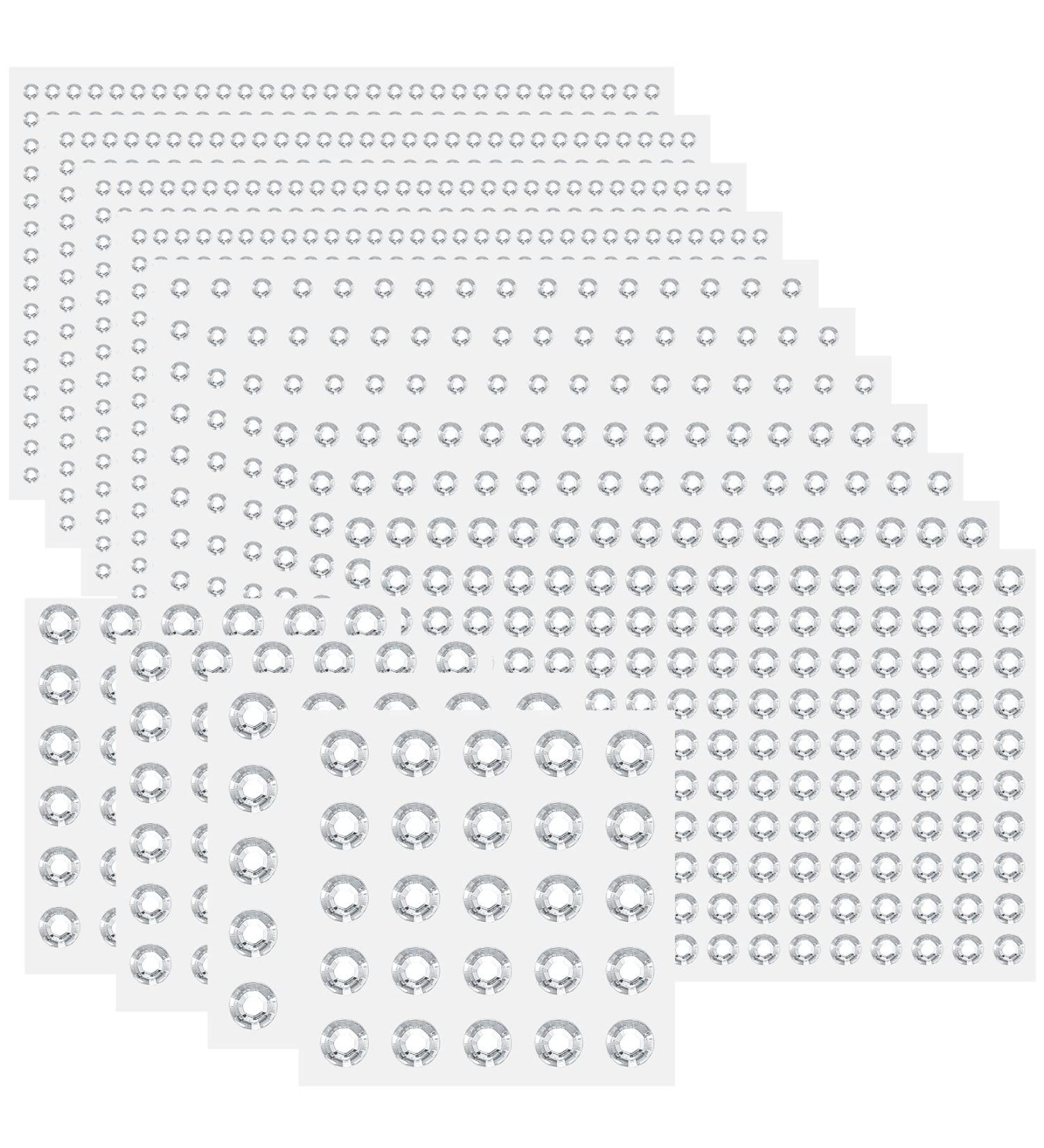 3040 Self-Adhesive Glittering Rhinestones & Jewelry Stones for Face Nails Hair Makeup - Perfect for Festivals Halloween Christmas & Crafting - Buy Online on GoSupps.com