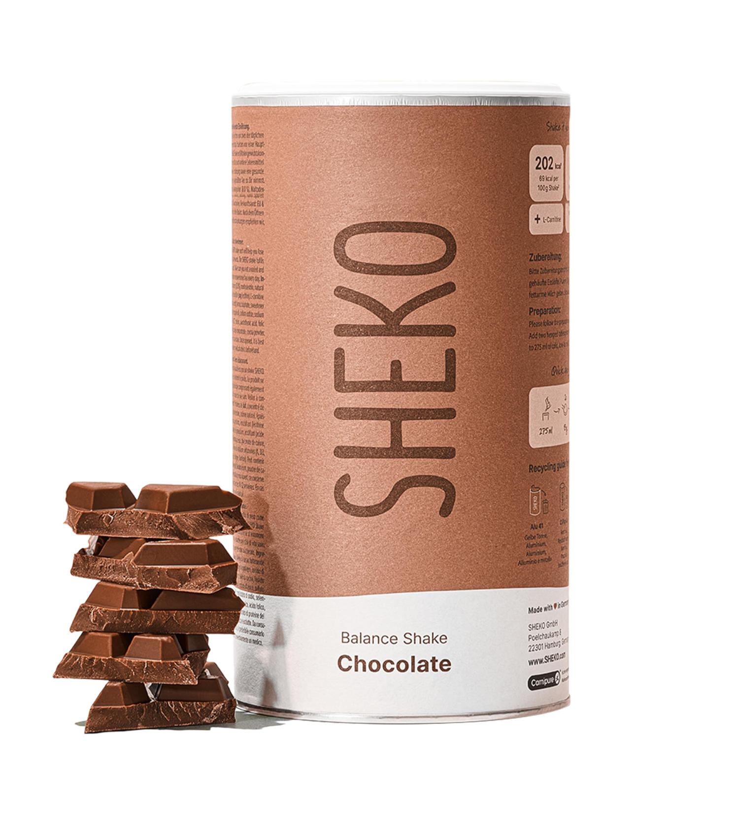  Sheko SHEKO Balance Shake Chocolate - 21 creamy meal replacements for weight loss - High in protein gluten-free and delicious - Buy Online on GoSupps.com