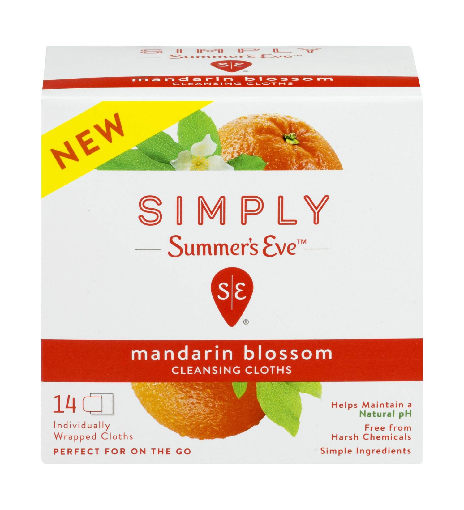 Summer's Eve Mandarin Blossom Cleansing Cloth - 14 Count - Buy Online on GoSupps.com