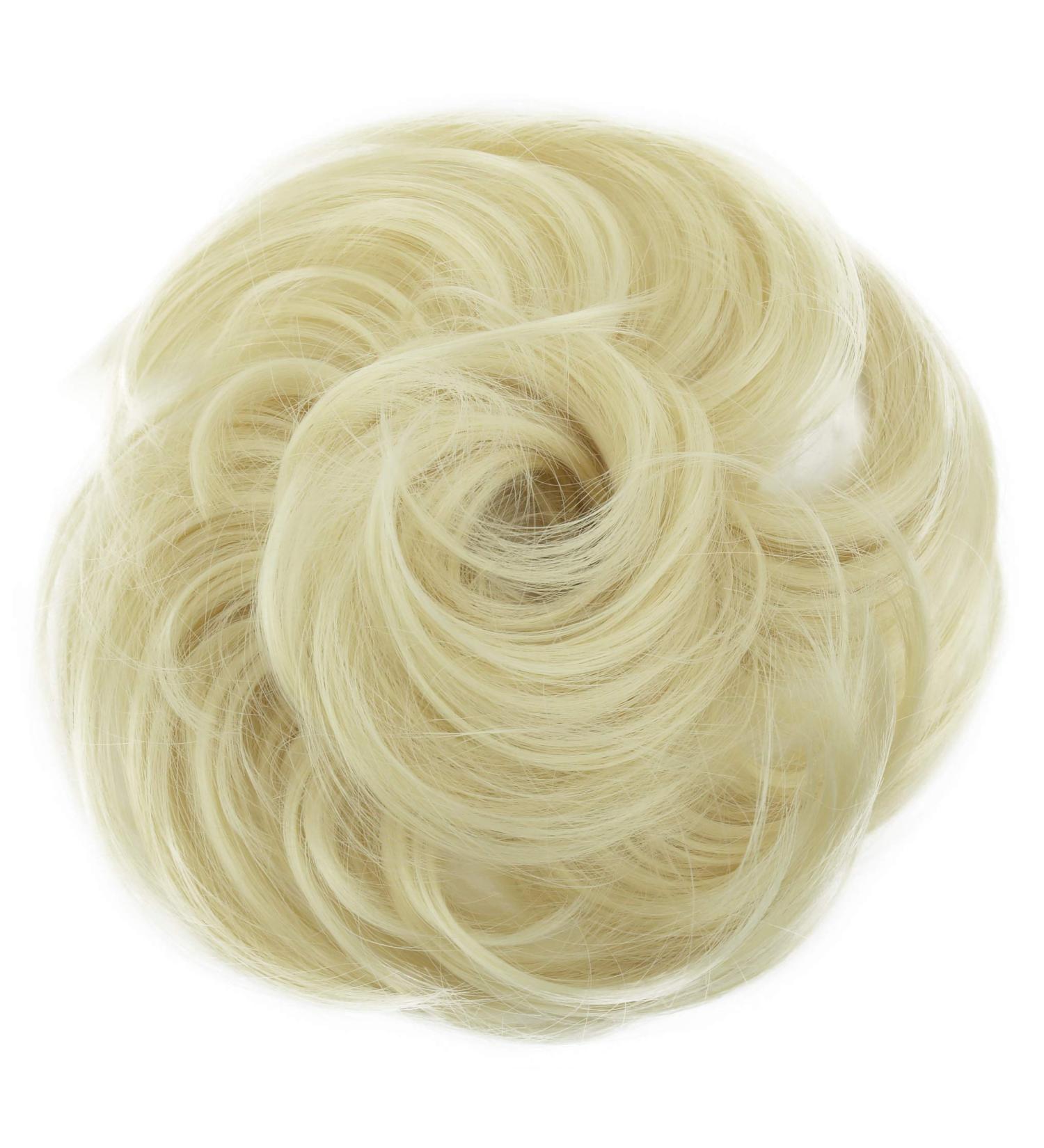CAISHA by PRETTYSHOP Synthetic Updo Hairpiece Scrunchie - Slightly Wavy Platinum Blonde #88 G18B - Buy Online on GoSupps.com