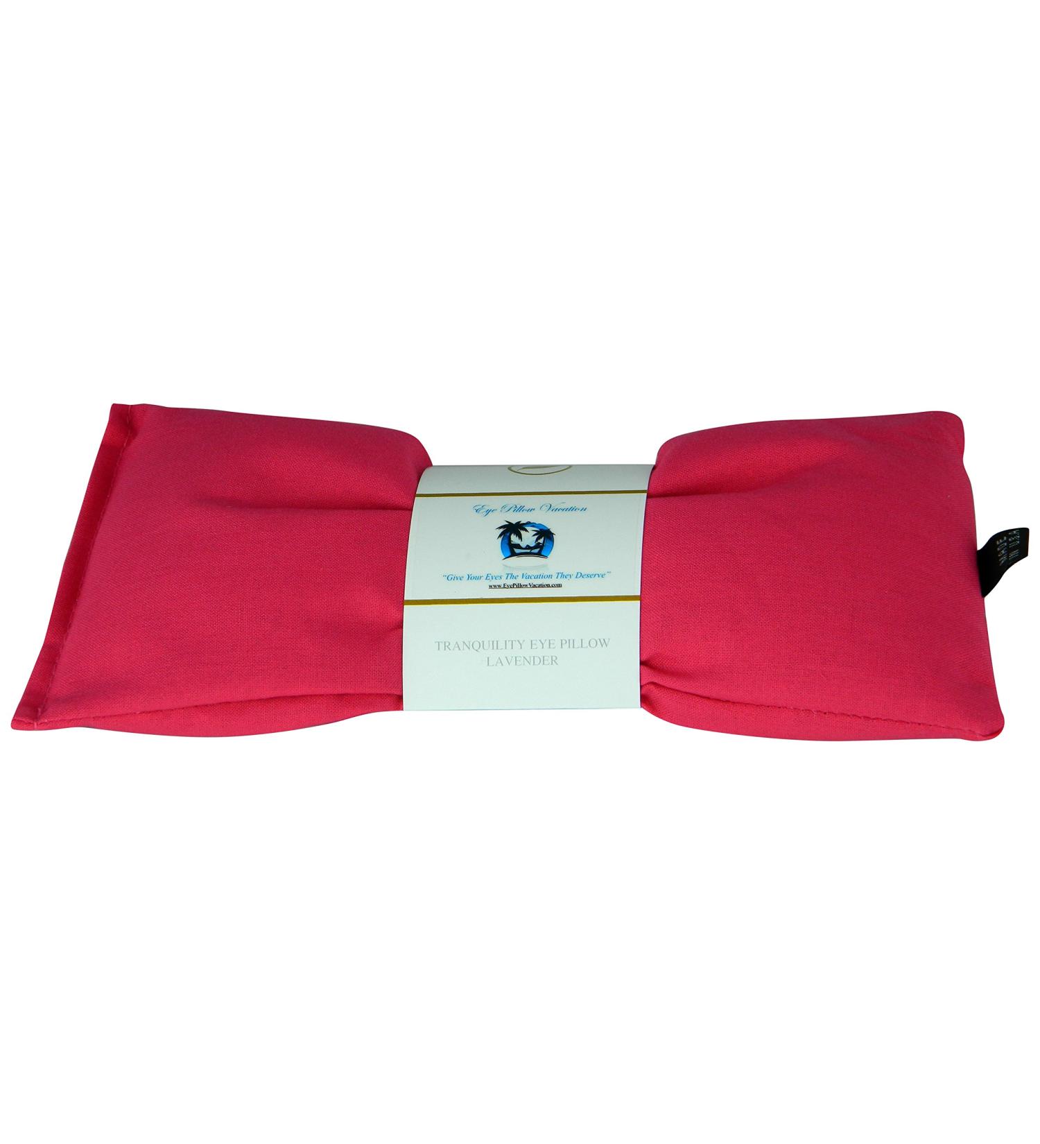 Lavender Eye Pillow - Migraine, Stress & Anxiety Relief - #1 Stress Relief Gifts for Women - Made in The USA, Organic Flax Seed Filled! (Pink - Organic Cotton) Pink - Organic Cotton 1 Count (Pack of 1)
