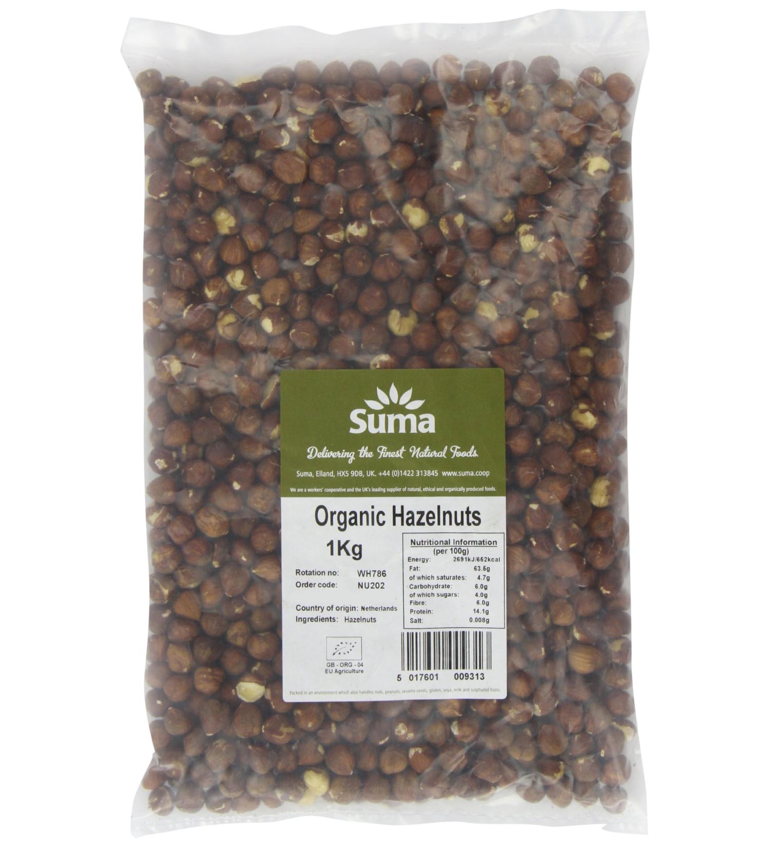 Suma Organic Hazelnuts 1 kg - Buy Online on GoSupps.com