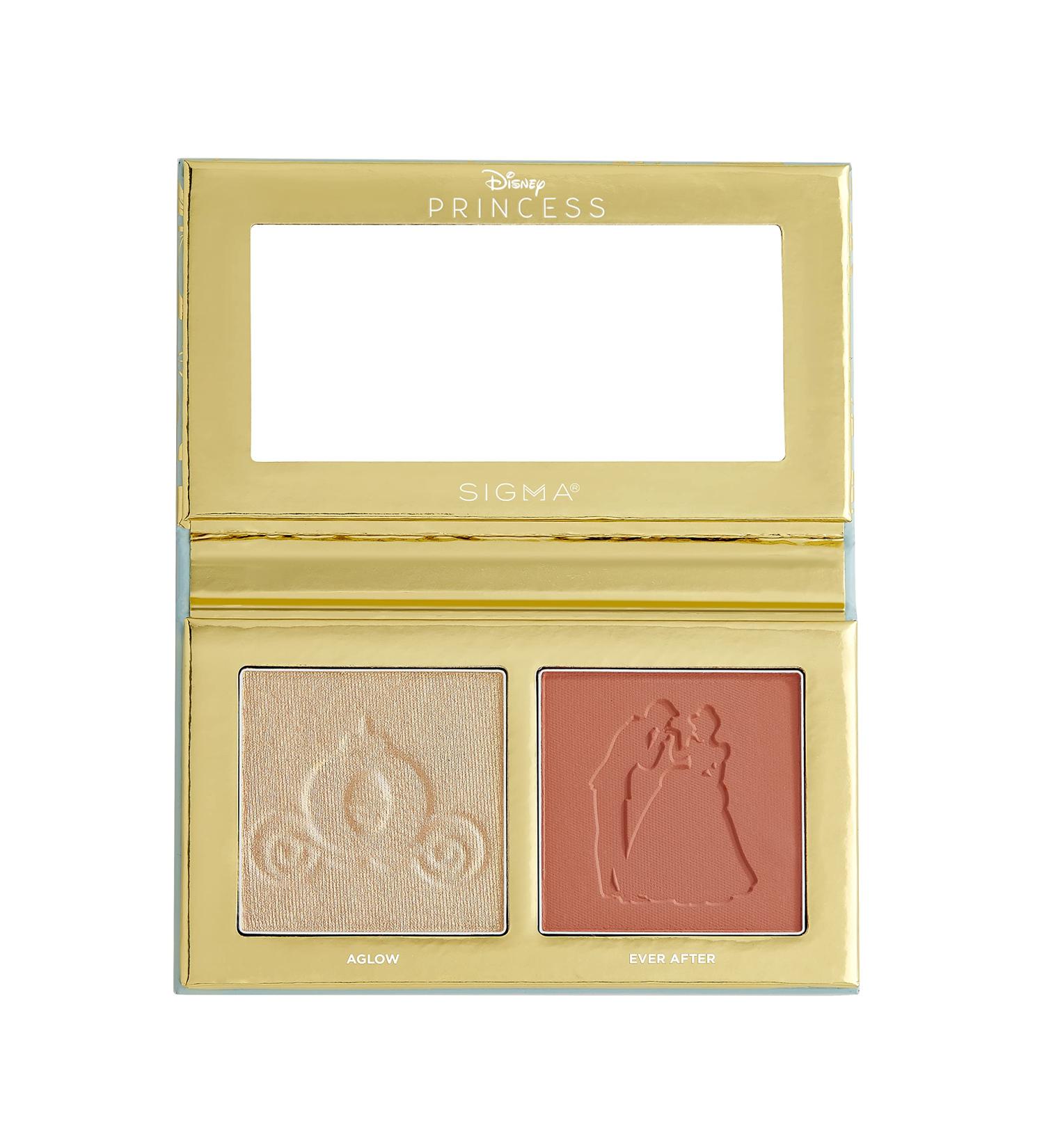 Sigma Beauty x Disney Cinderella Cheek Palette - Highlighter & Blush - Long Lasting Pressed Powder - Gluten-Free, Cruelty-Free, Vegan - Buy Online on GoSupps.com