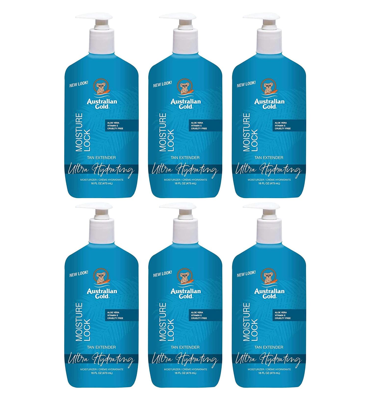 Australian Gold Moist Lock Tan Extender 16oz Pump (473ml) - 6 Pack - Buy Online on GoSupps.com