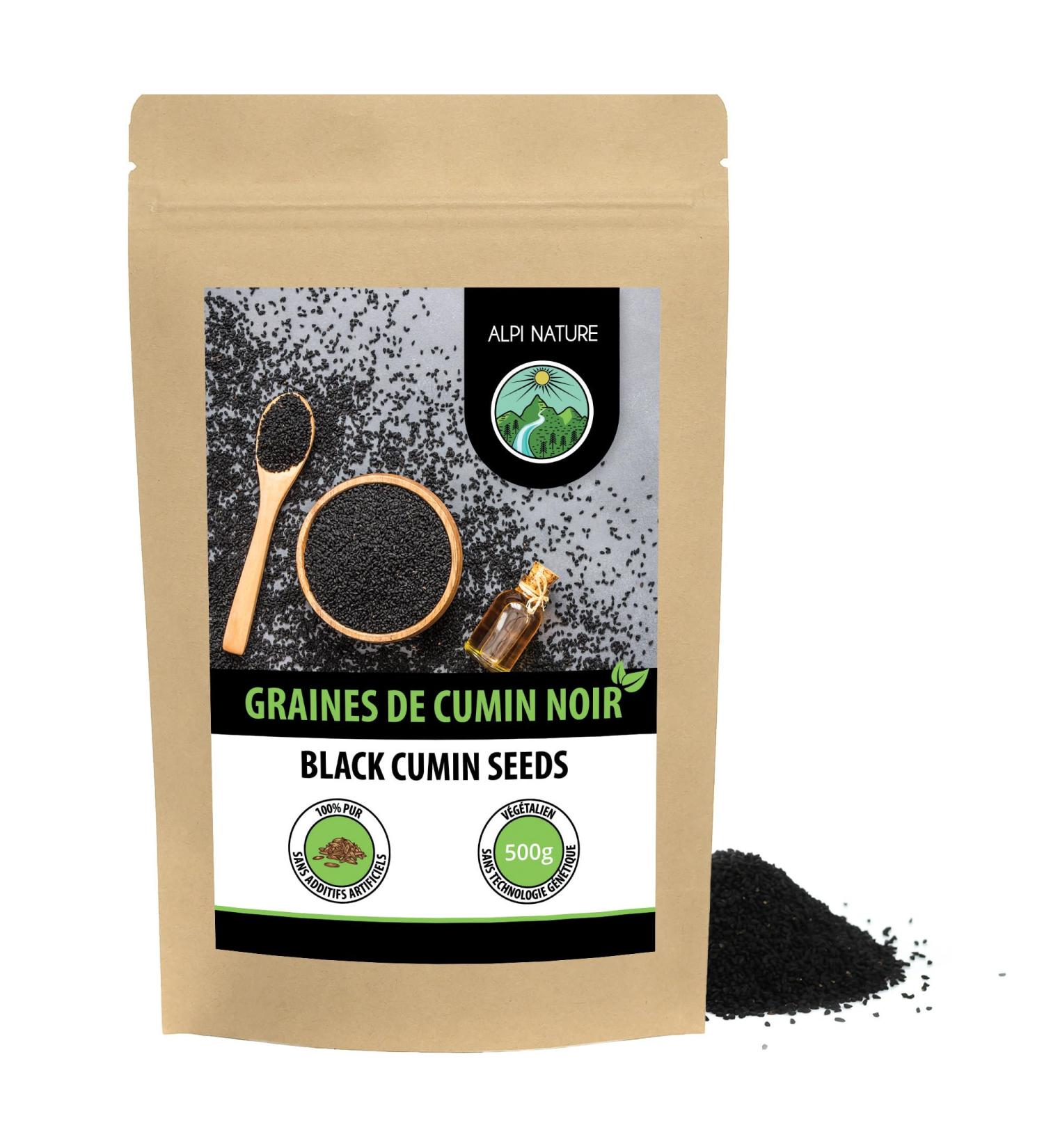 Whole Black Cumin (500g) Nigella Seeds 100% Natural Black Cumin Seeds Natural Black Cumin Seeds Without Ad - Buy Online on GoSupps.com