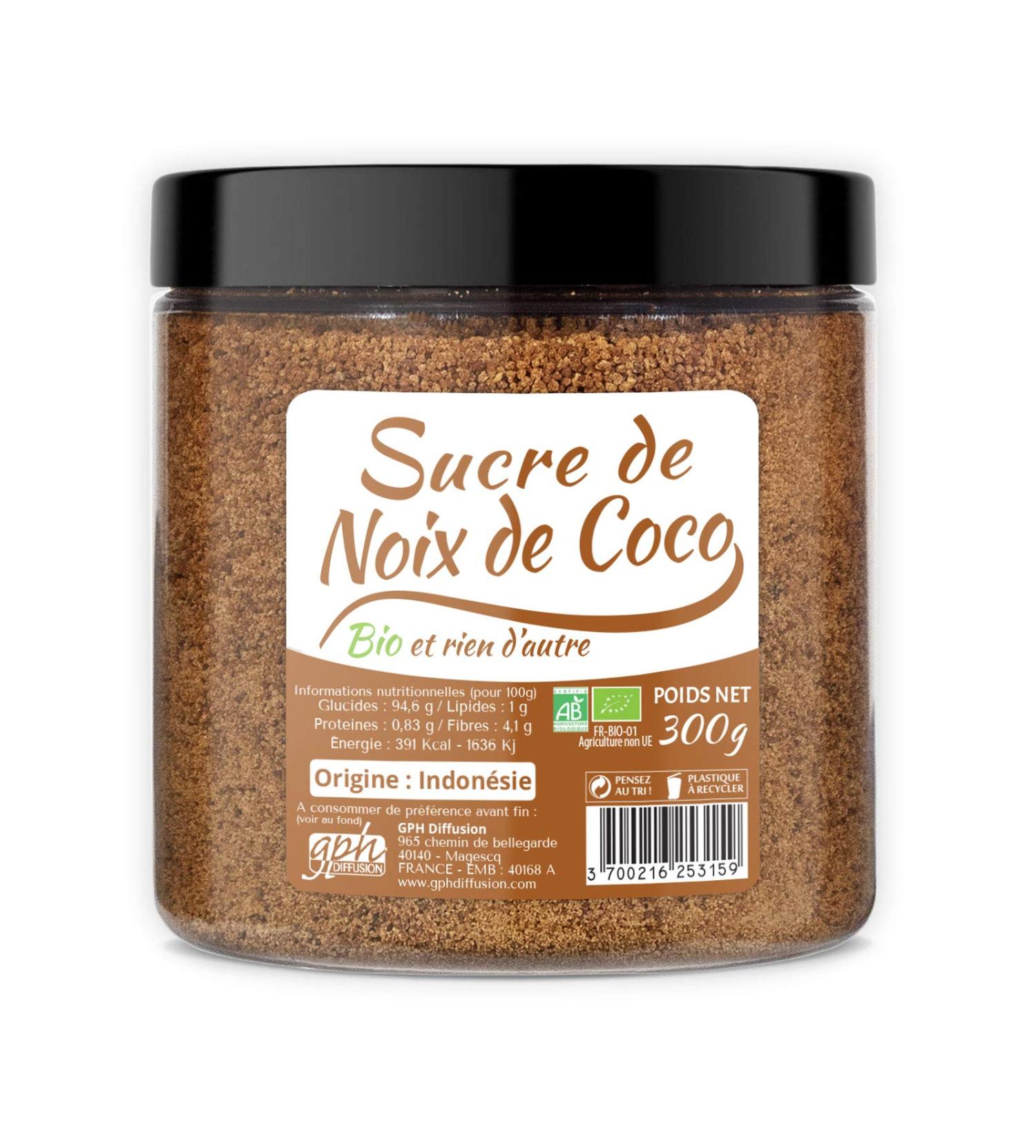 Organic Coconut Sugar 300 g - GPH DIFFUSION