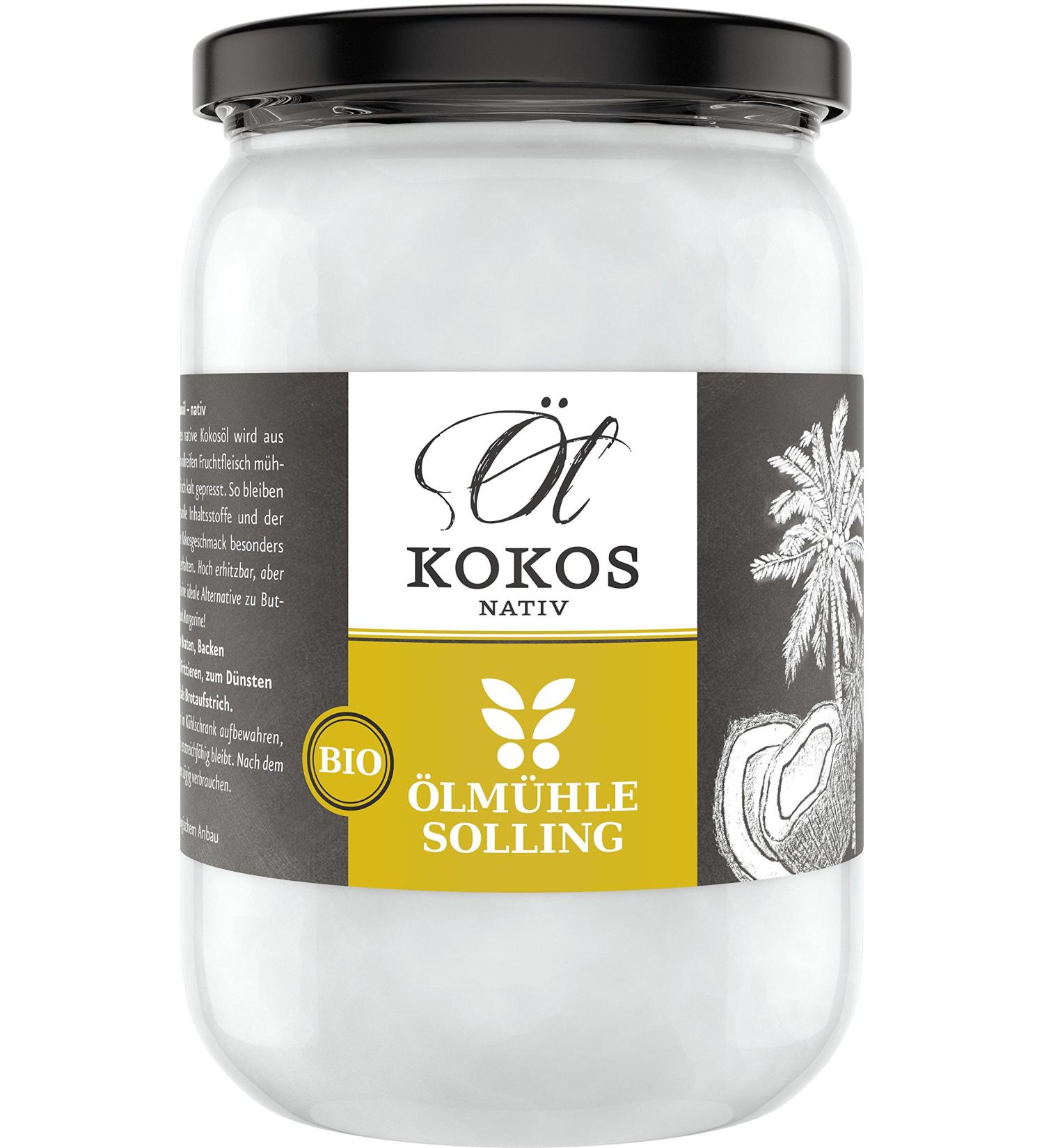  lm hle Solling Organic Virgin Coconut Oil (500 ml) - Premium Quality 1 Pack for Healthy Cooking & Baking - Buy Online on GoSupps.com