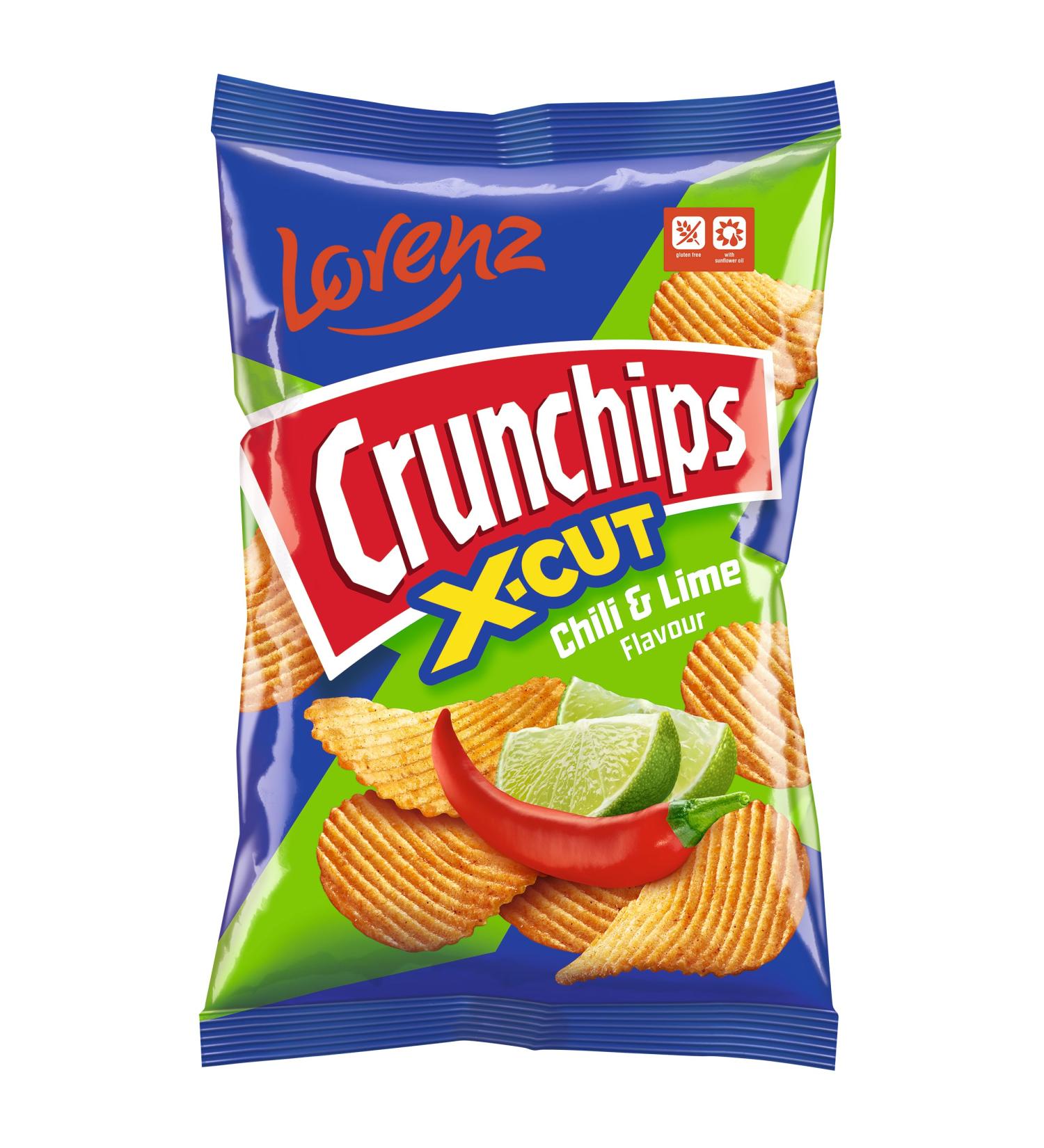 Lorenz Crunchips 130g | Unique crunch | Magically delicious (Chilli & Lime 8)