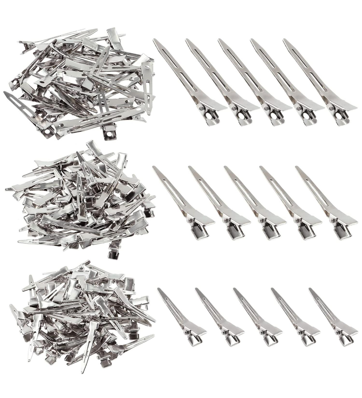 Cimeton 120Pcs Assorted Sizes Single Prong Pin Curl Clips Kit - Metal Alligator Clips for DIY Hair Accessories - Buy Online on GoSupps.com