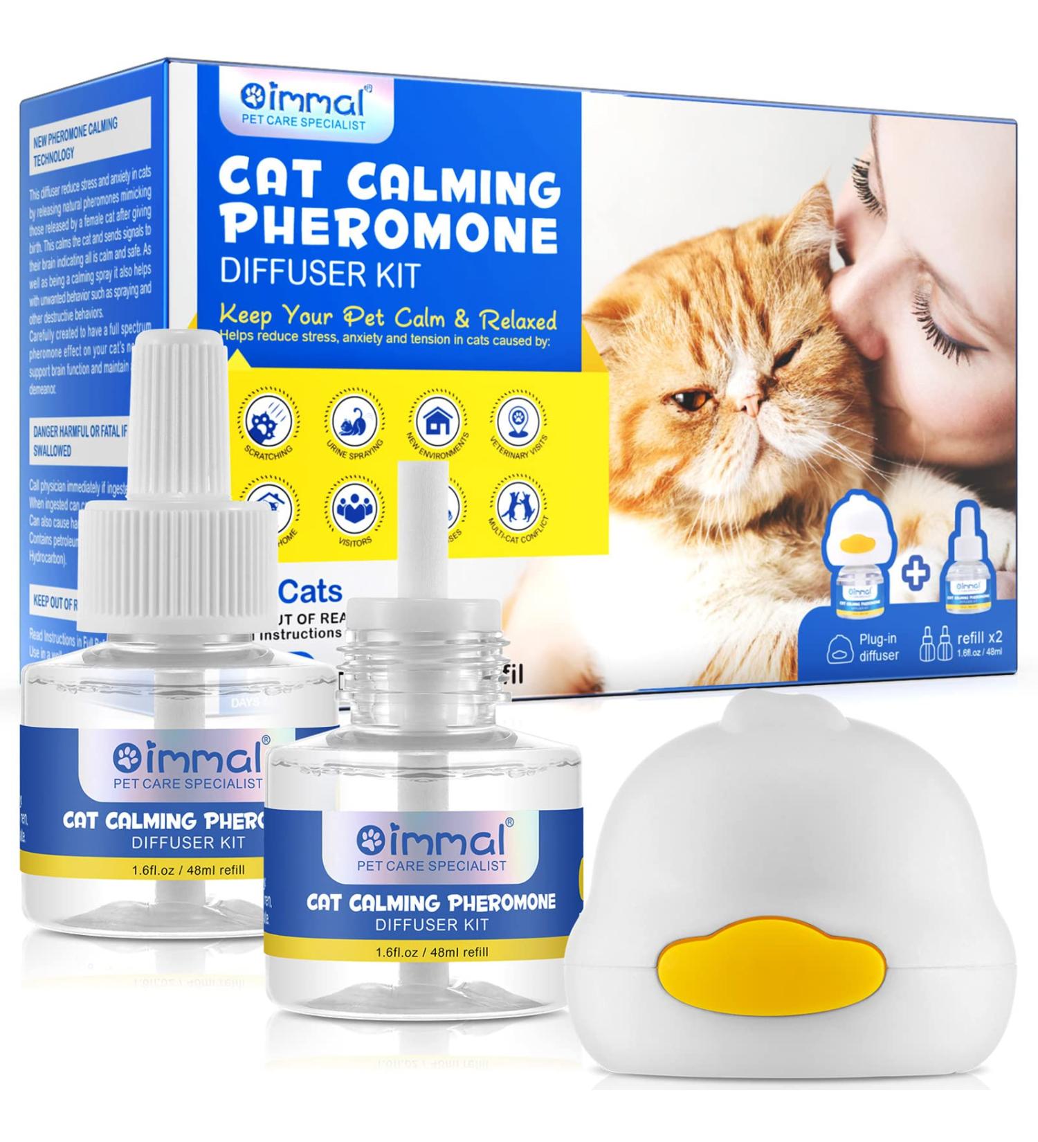 Soothing Cat Calming Diffuser Kit - 2 Pack Refill Pheromone Diffusers for Fear Relief | Enhanced Cat Calming Solution - Buy Online on GoSupps.com